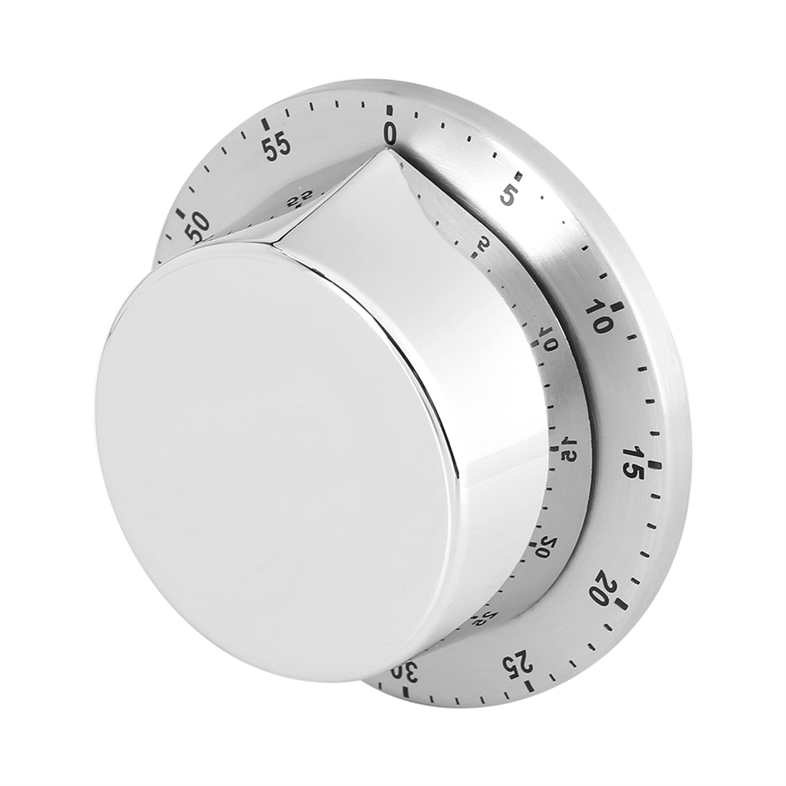 Manueller Mechanischer Küchentimer Mit Magnetfuß, Countdown-funktion, Koch- Und Backzeitanzeige, Silber