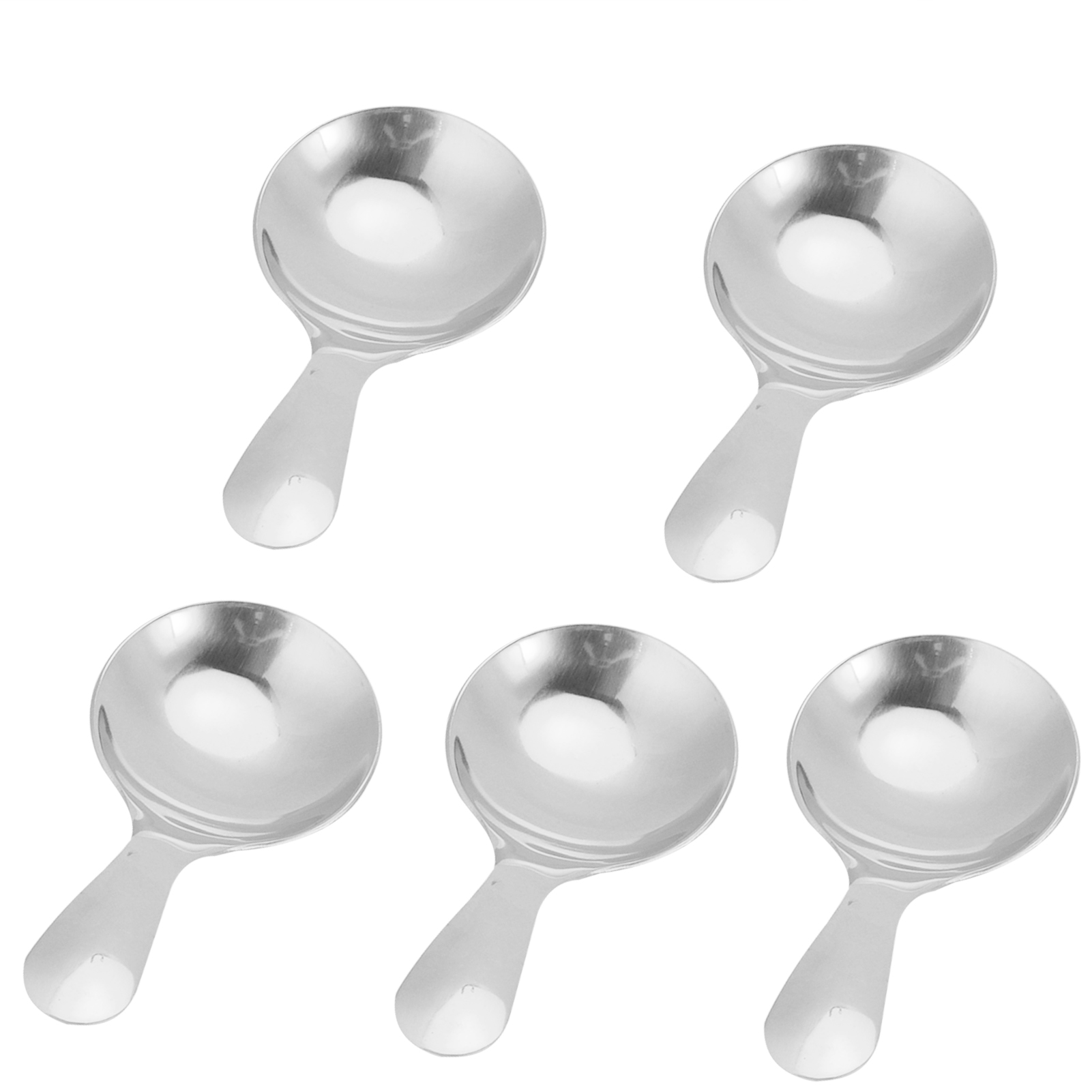 5-teiliges Set Aus 304 Edelstahl-eisportionierern, Teelöffeln, Dessertlöffeln, Sahnelöffeln, Küchenutensilien, Silber