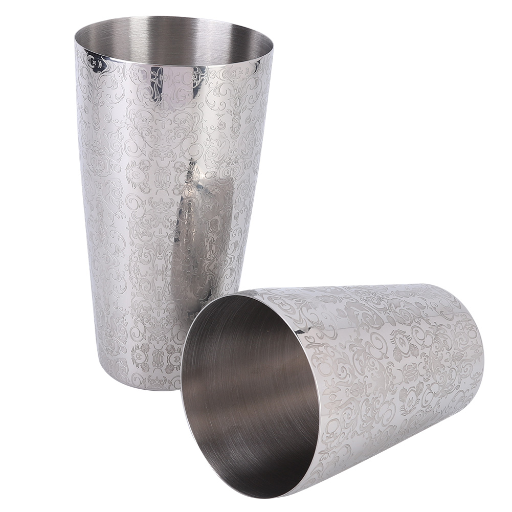 Cocktail-shaker-set Aus Edelstahl 304, Boston-shaker, Barkeeper-werkzeug, Silber