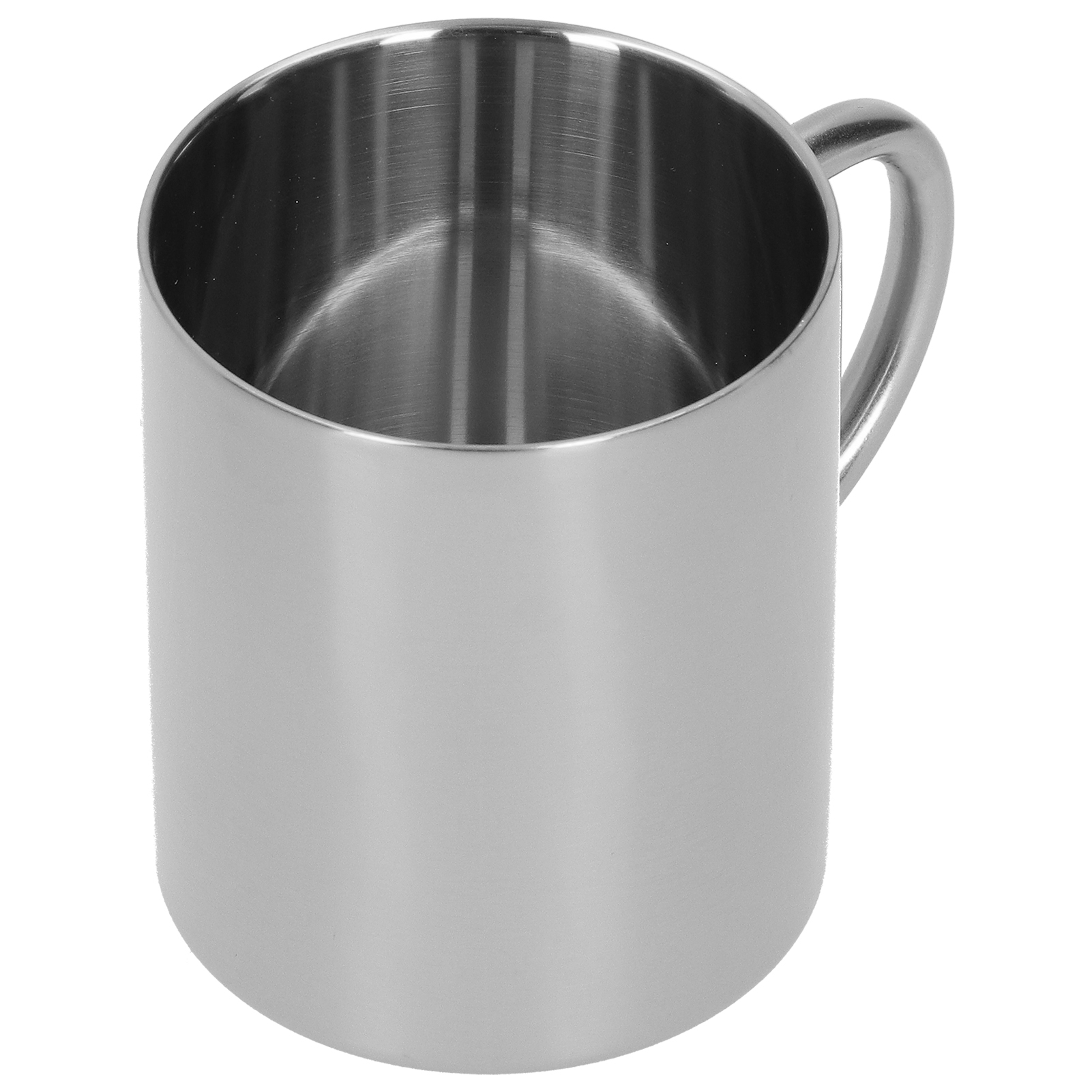 Becher Aus Edelstahl 304, Doppelwandig, Hitzebeständig, Mit Henkel, 400 Ml (silber)