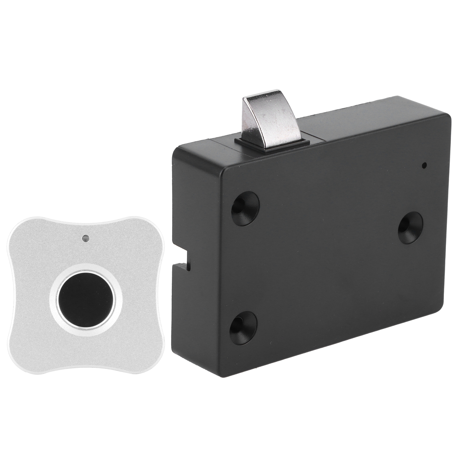Smartes Elektrisches Schrankschloss Mit Fingerabdruckabdruck Aus Aluminiumlegierung, Blumenförmig, Silberfarben, Für Schubladen Und Schränke.