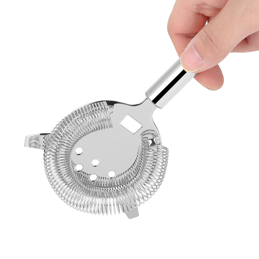 Cocktailsieb Aus Edelstahl Zum Shaken Von Getränken Mit Eis, Mixfilter Für Bars, Clubs Und Partys (silber)