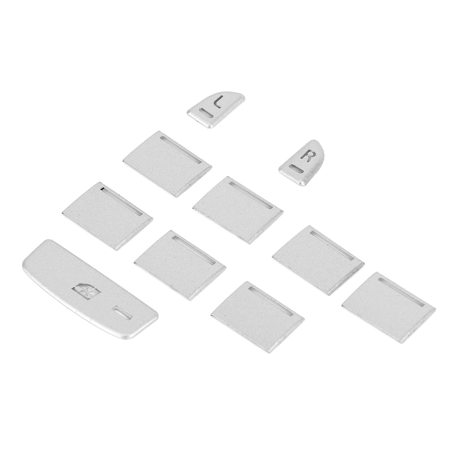 10 Stück Fensterheberknopf-zierleisten Aus Silberfarbener Aluminiumlegierung, Passend Für Jaguar Xf 2012-2015