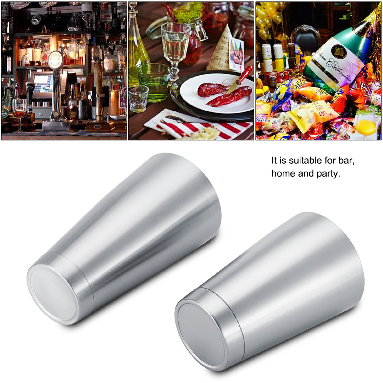 Robuster Und Langlebiger Cocktailbecher/shaker Aus Edelstahl – Bar- Und Küchenutensil (silber)