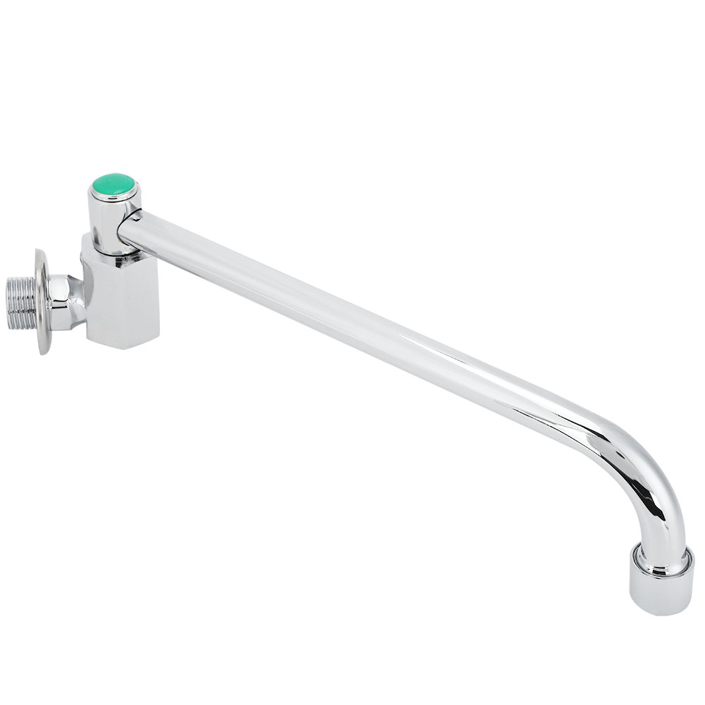 Wandmontierter, Um 360 Grad Drehbarer Küchenwasserhahn Aus Kupferlegierung In Silber, Halbautomatisch (25 Cm)