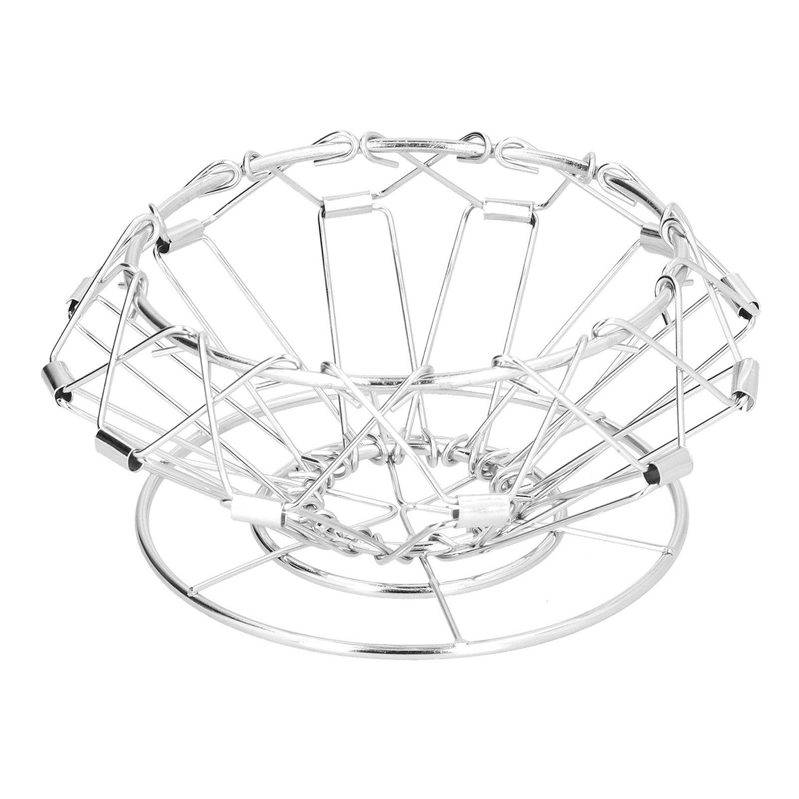 Handgefertigter Kaffeefilterständer, Tropffilter, 3 Löcher, Faltbar, Edelstahl, Kuchenfilterhalter (silber)