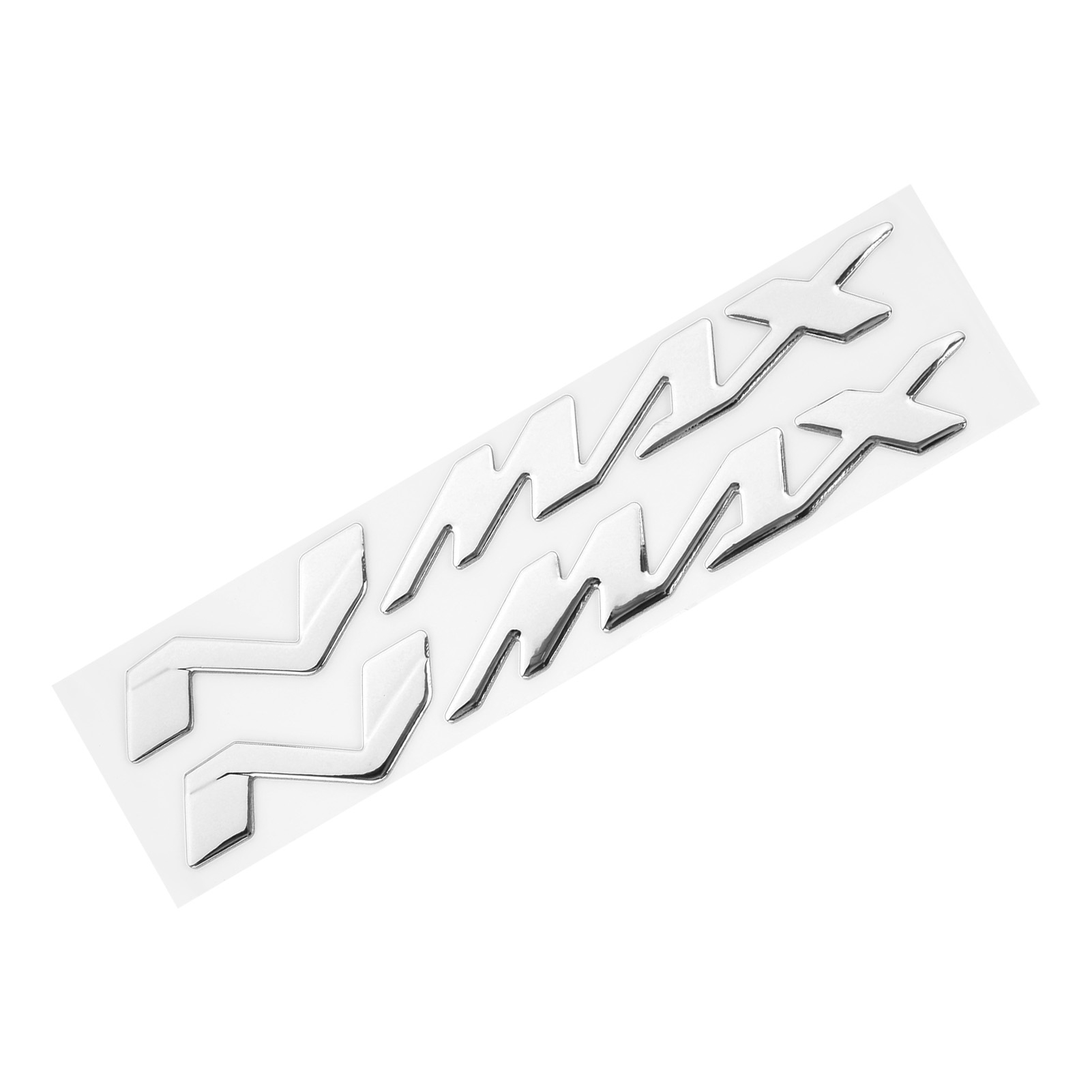 Set Mit 2 3d-motorrademblem-aufklebern Für Yamaha Nmax155/125, Silberne Aufkleber.