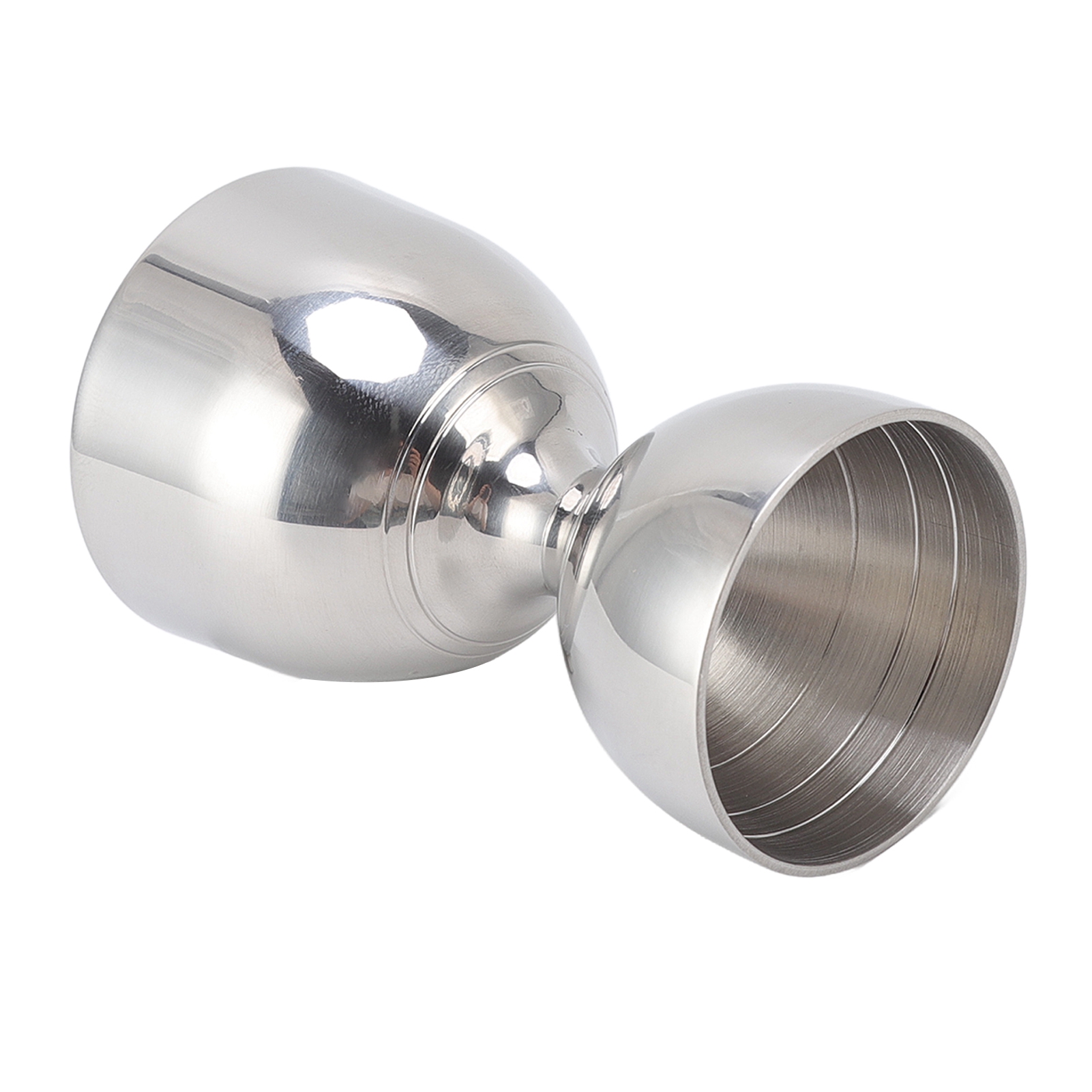 Set Aus 2 Edelstahl-alkoholspendern Im Indischen Stil, 30 Und 60 Ml, Klassisches Silber