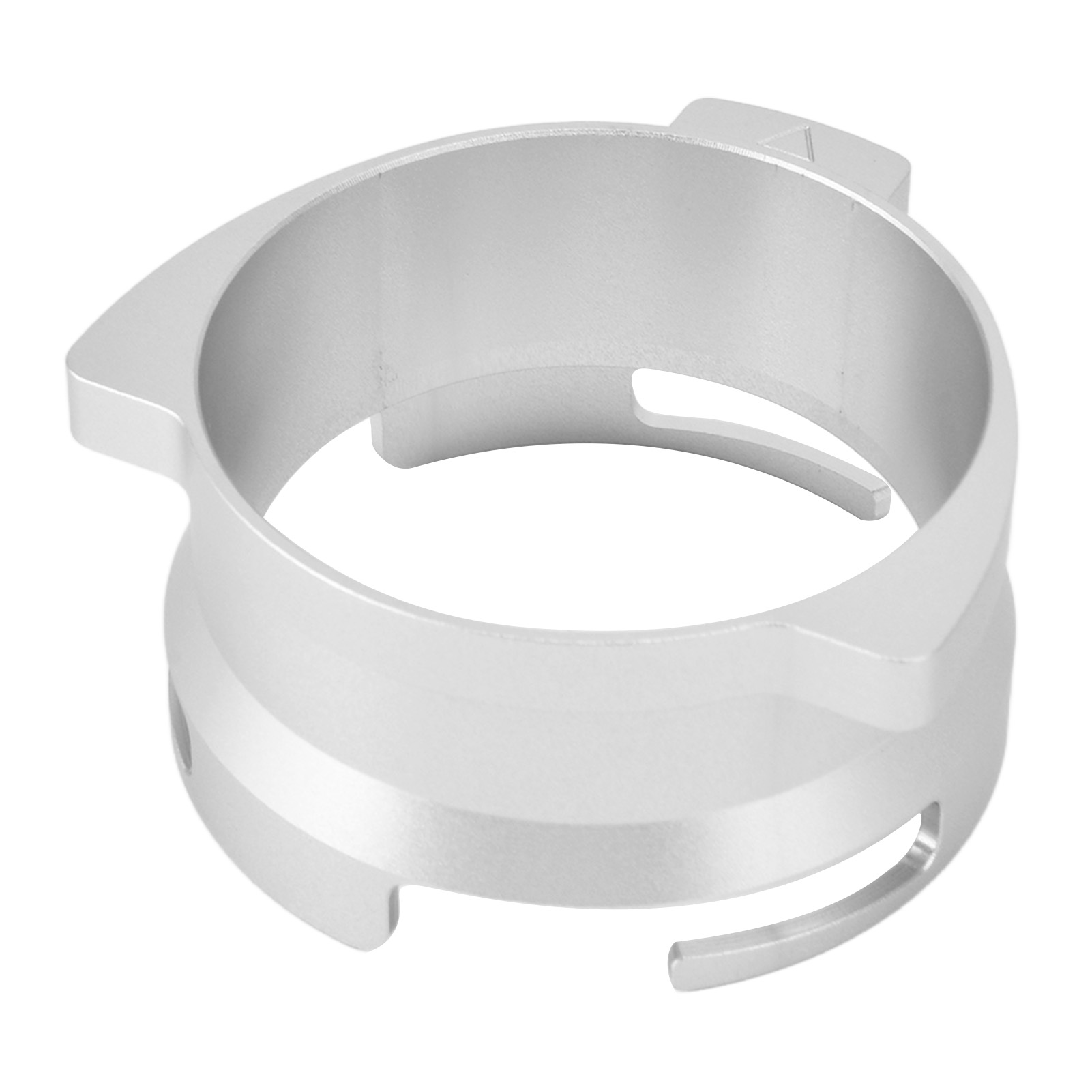54-mm-dosierring Aus Aluminium, Drehbarer Trichter Für Kaffeemaschine, Silbernes Dosierzubehör