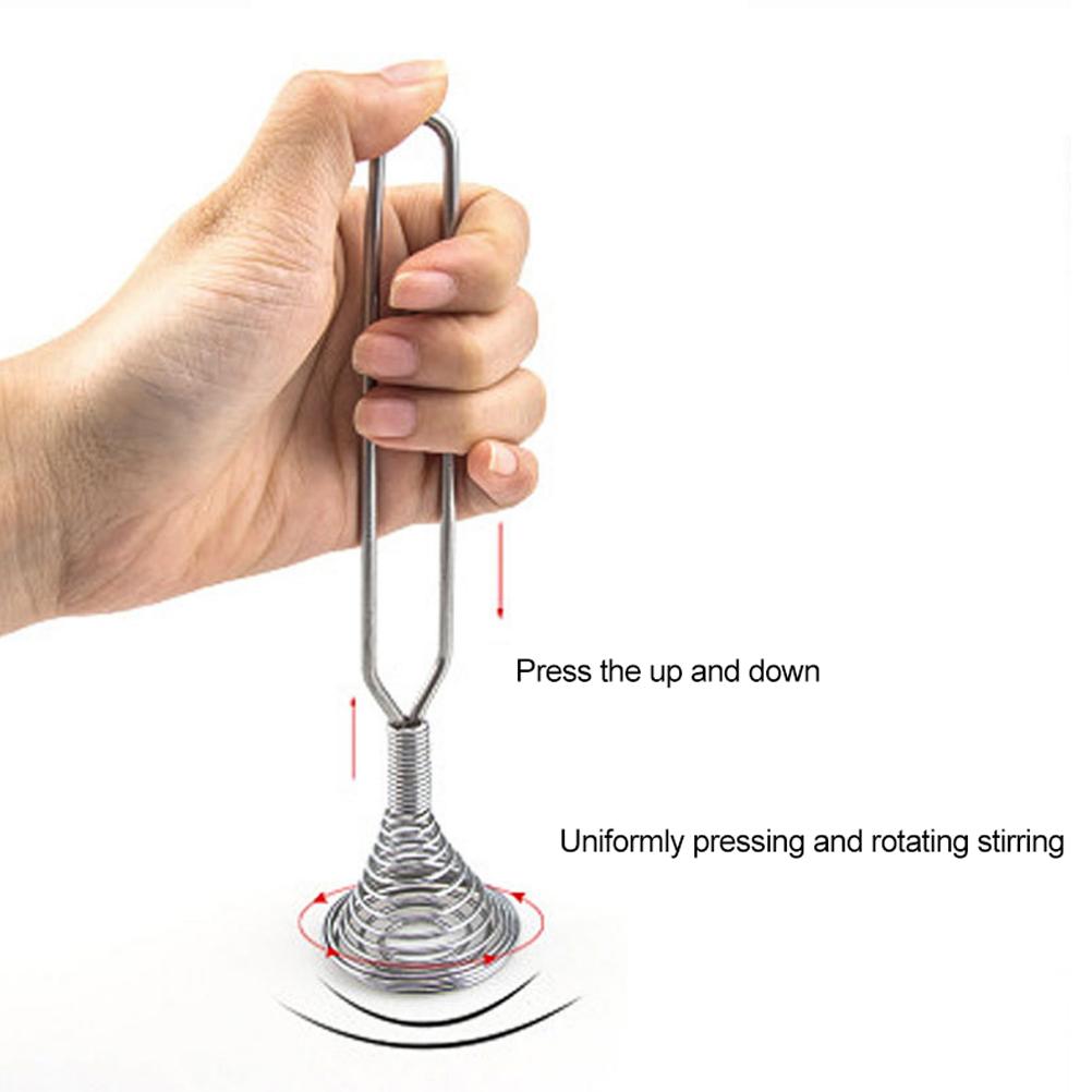 Handbesen Aus Edelstahl, Sahne- Und Eierquirl, Silberner Handpresser (1 Stück, Beutel)