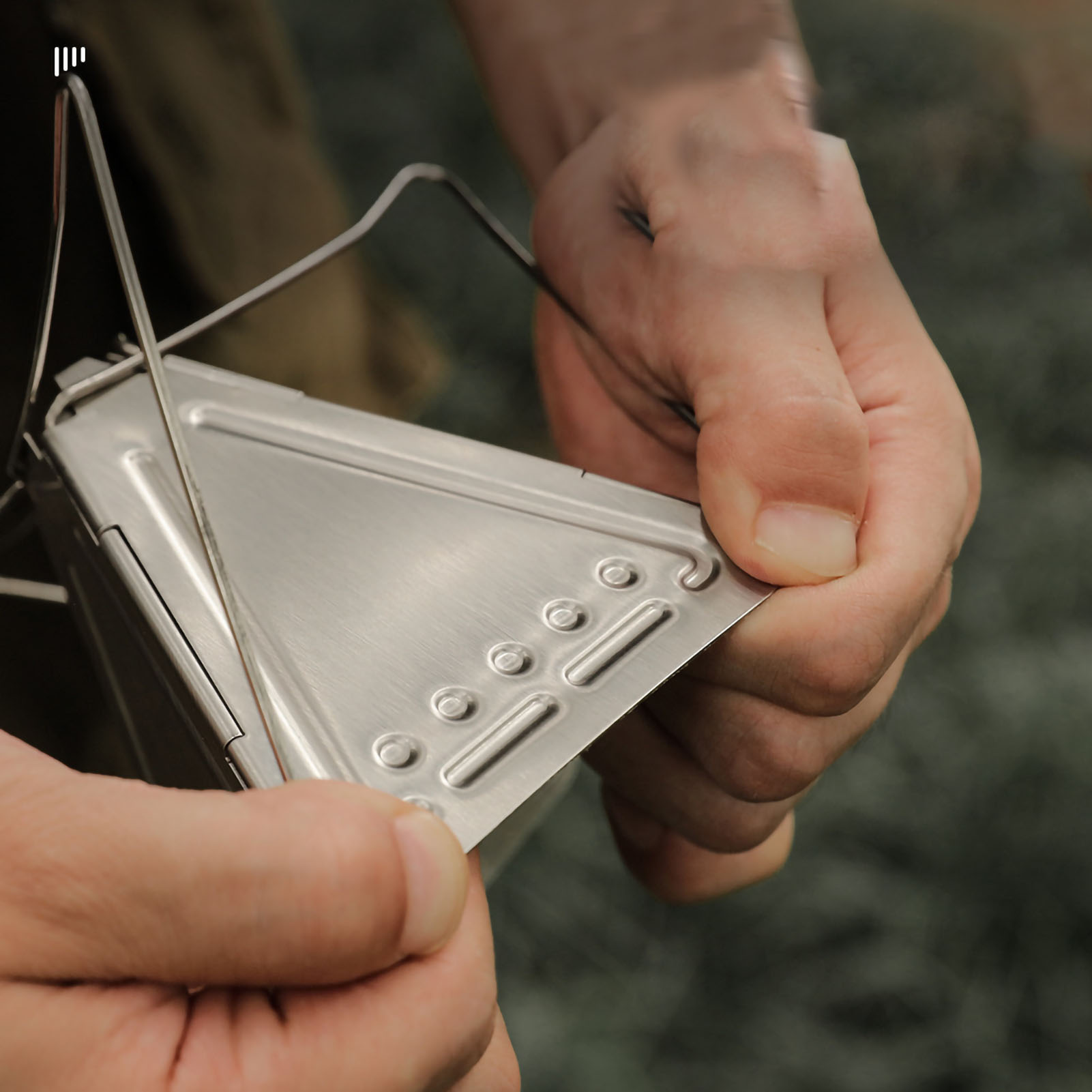 Zusammenklappbarer Kaffeefilterhalter Aus Edelstahl Für Camping, Trichter Mit Ständer, Silberner Filterschneider