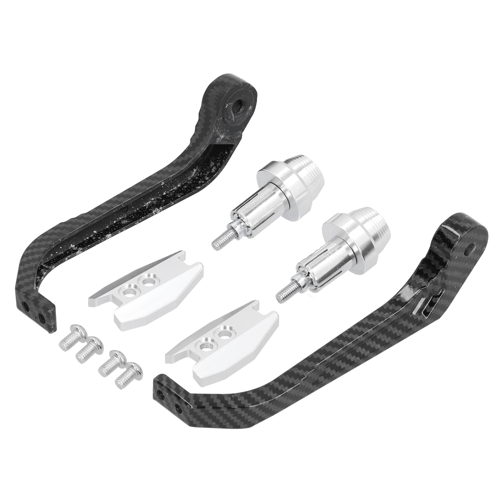 Motorrad-lenkerschutz Im Carbon-stil, Aluminiumlegierung, Universell, 22 Mm / 0,87 Zoll, Silber