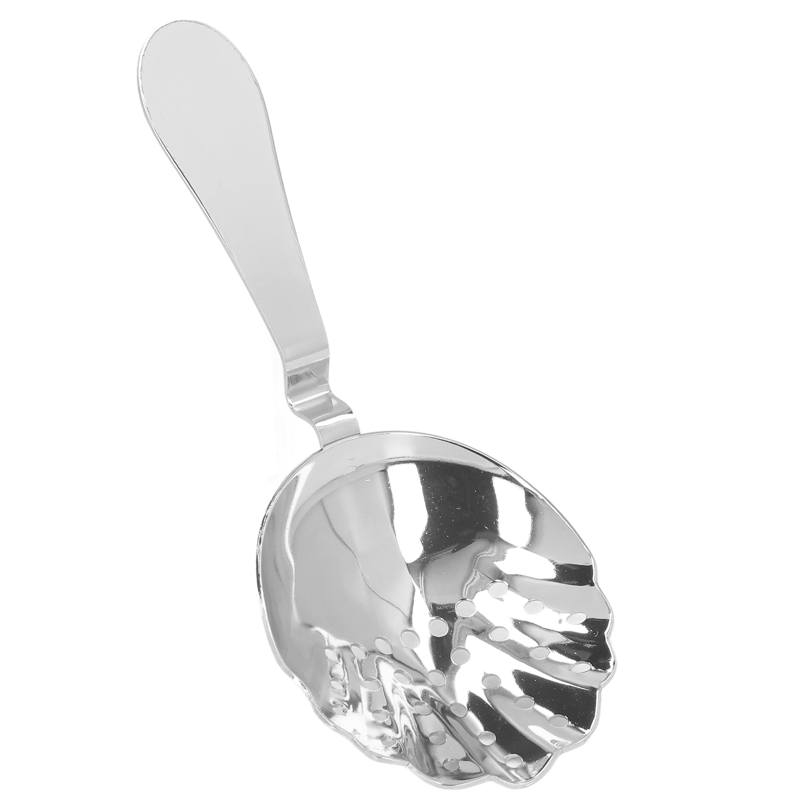 Eissieb Aus Edelstahl, Cocktailsieblöffel, Silberner Eiswürfelschöpfer