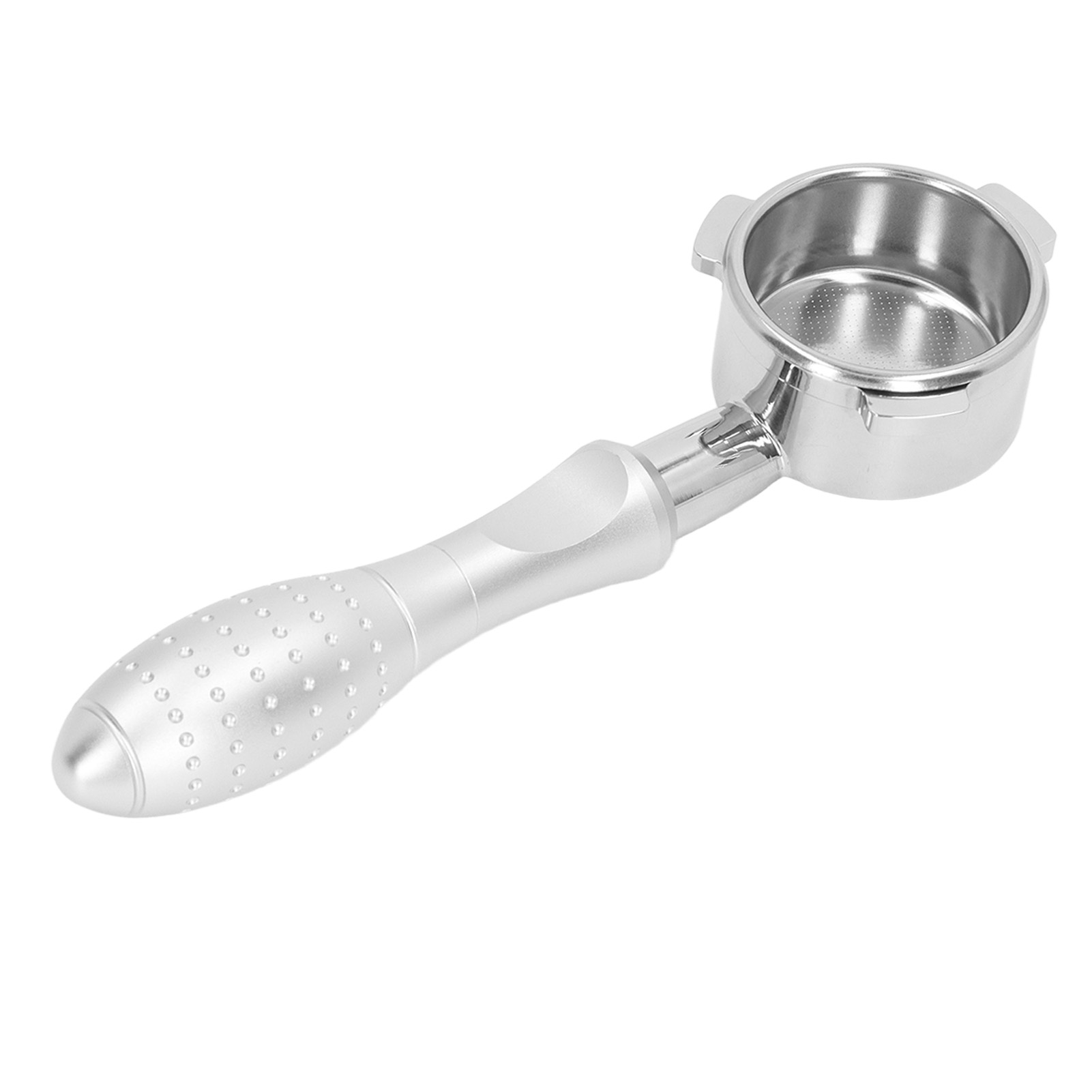 Silberner, Bodenloser Filterhalter Für Breville Series 8 Kaffeemaschinen, 54 Mm Durchmesser, Drei Befestigungsnasen, Espressokompatibel