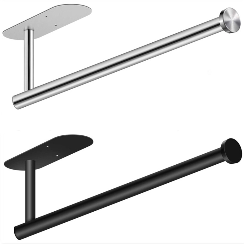 Rollenhalter, Küchenhandtuchhalter Und Duschstange Aus Edelstahl 304, Bohrfrei, Gebürstetes Silber (1 Spender)