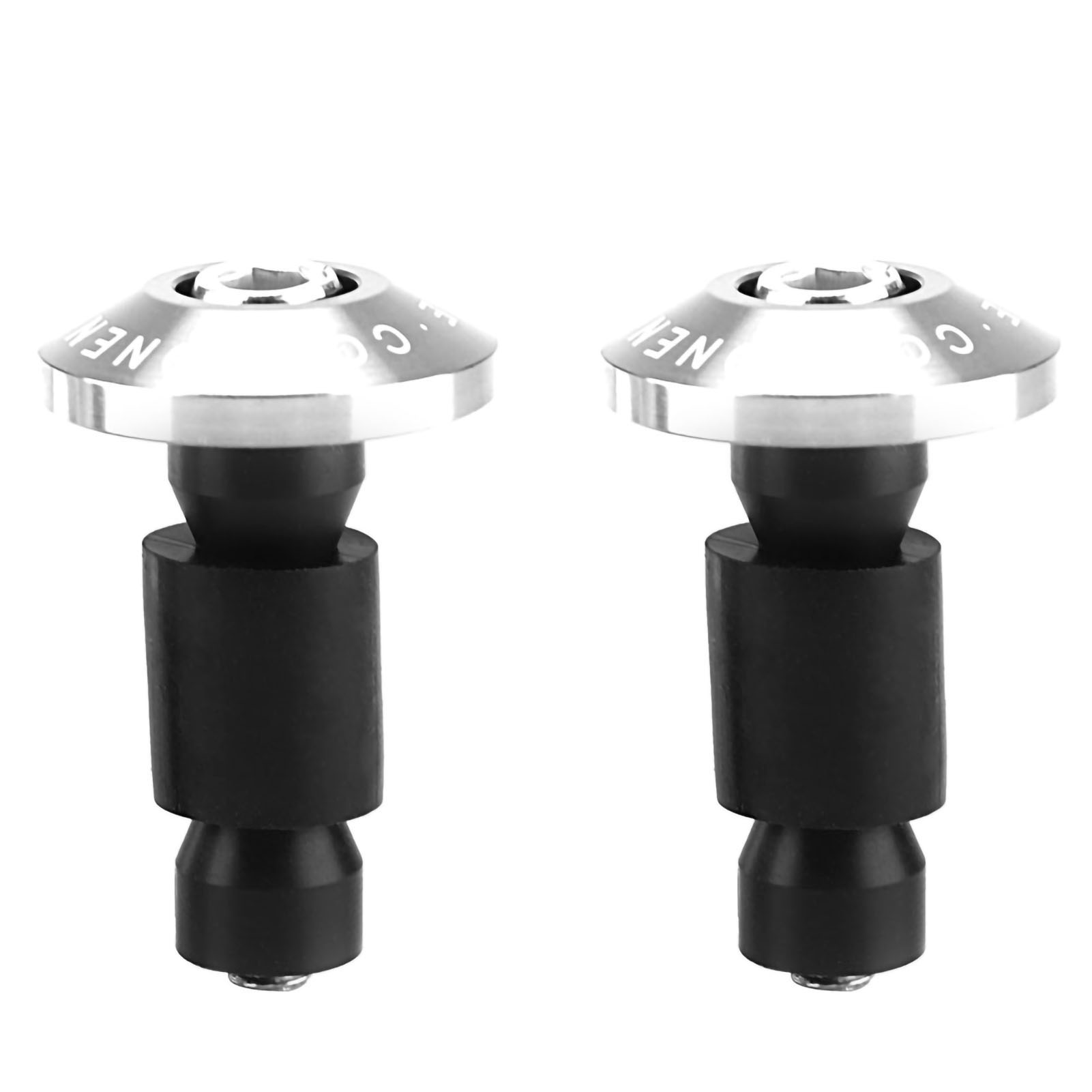 22 Mm (7/8 Zoll) Motorrad-lenkerendkappen, Silberne Gleiter Für Atv-offroad-rennen