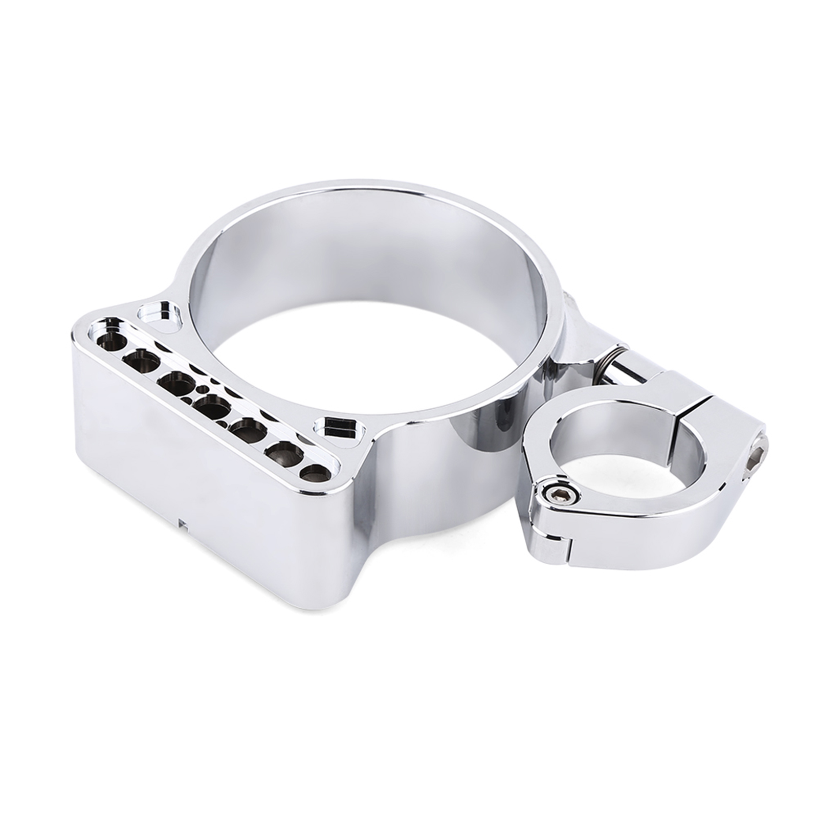 Cnc-gefräste Aluminium-seitenhalterung Zur Tachometerverlegung, Kompatibel Mit Xl883 X1200, Silber