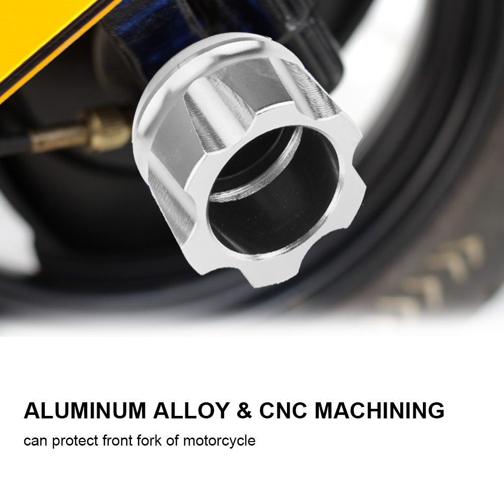 Stück Universelle Cnc-gefräste Frontschutzgleiter Aus Aluminiumlegierung Für Motorräder (silber)