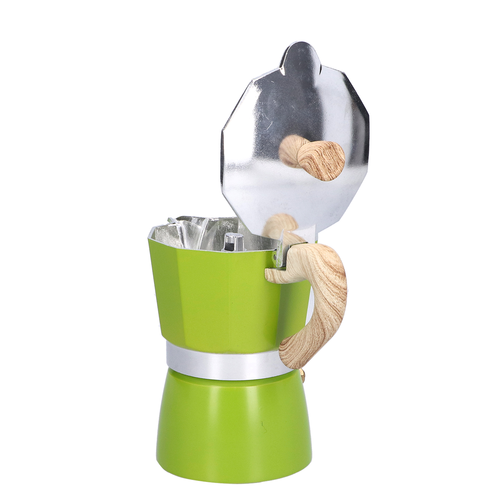 150-ml-kaffeekanne, Moka-kaffeebereiter Für Gas- Und Ethanolherde, Grün