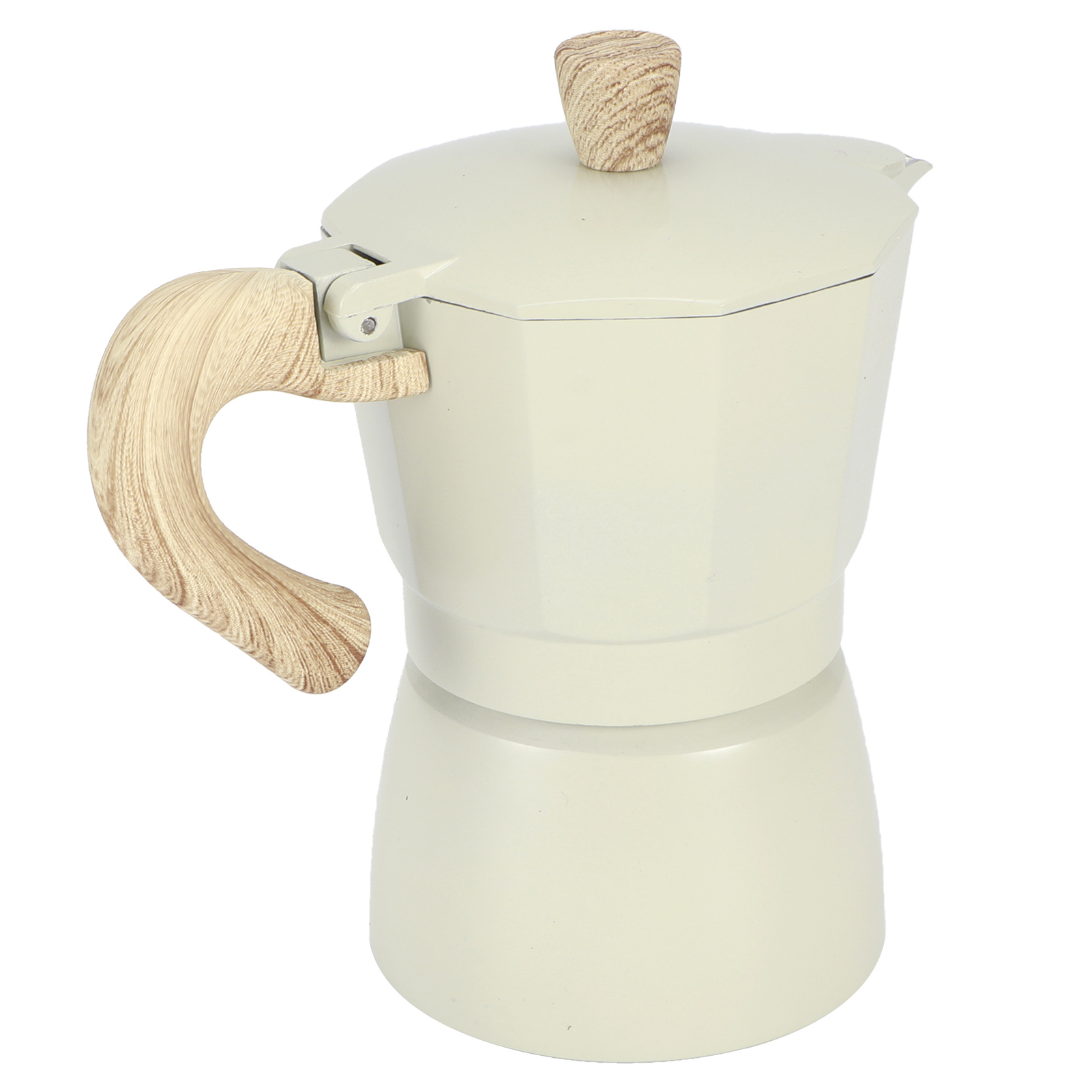 Achteckige Kaffeekanne Aus Aluminium, Wasserkocher, Espressokanne Für Zuhause, Café, Hellgelb, 150 Ml