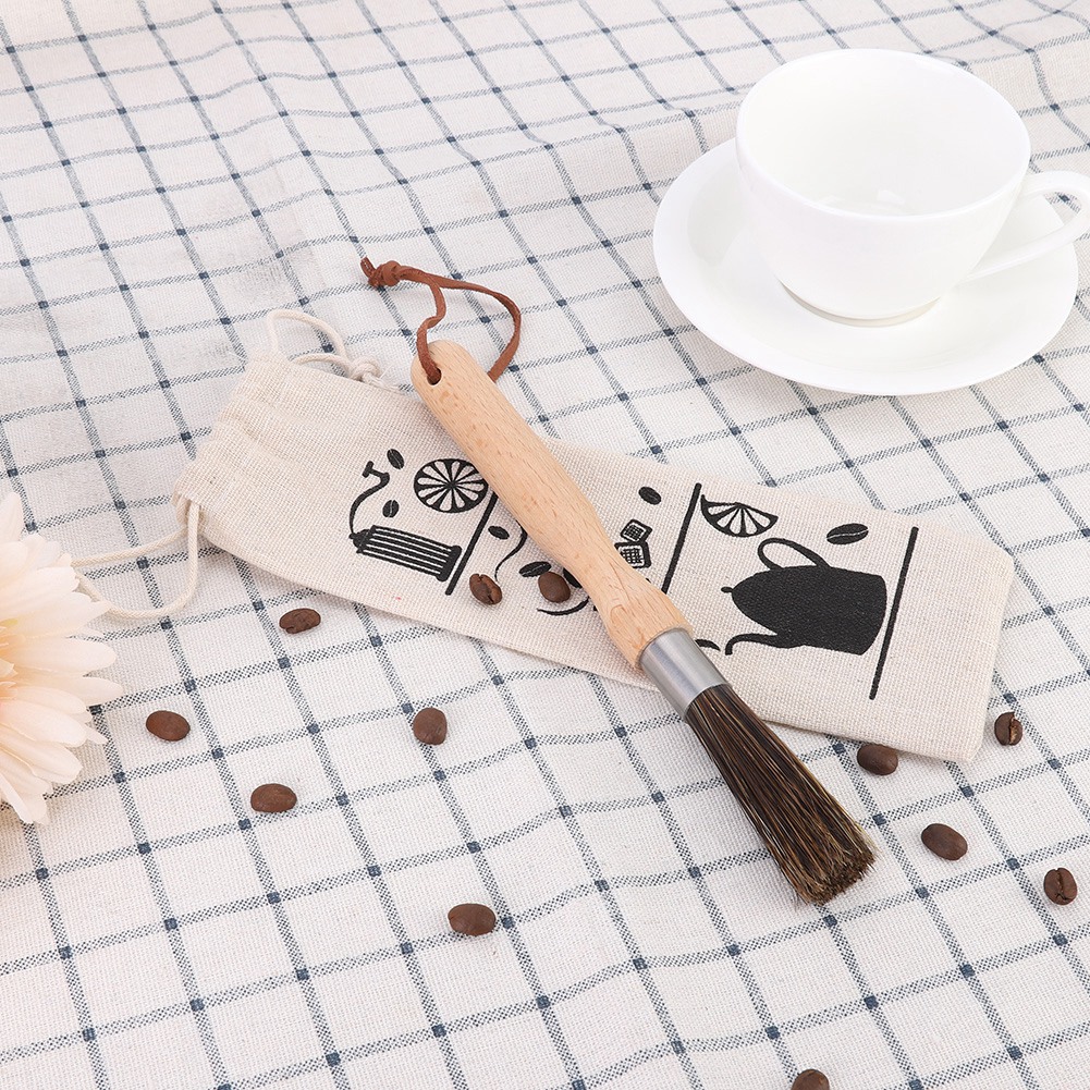 Reinigungsbürste Für Kaffeemühlenpulver Mit Holzgriff, Zubehör Für Kaffeemaschinen