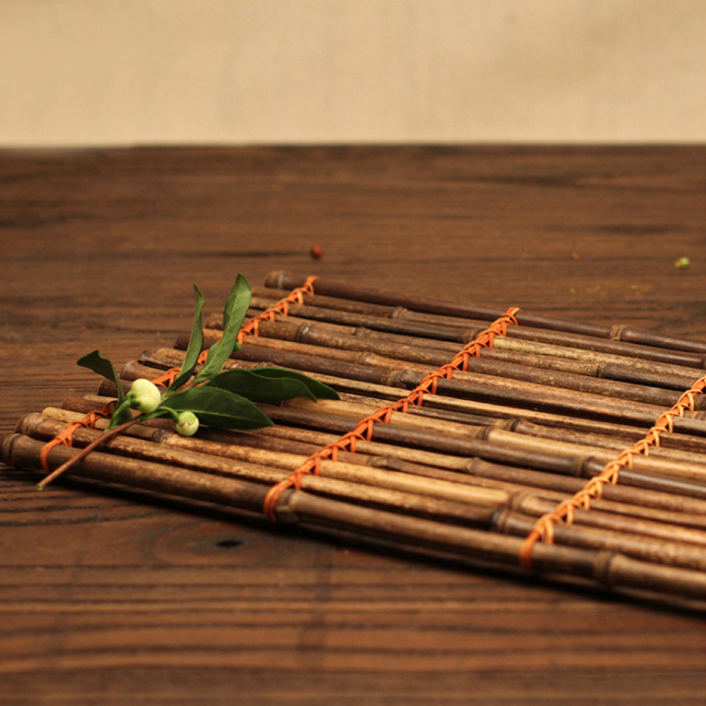 Handgefertigtes Bambus-platzset Für Teetisch, Teetassenuntersetzer, Teeservice-zubehör, Teetablett 25 X 40 Cm