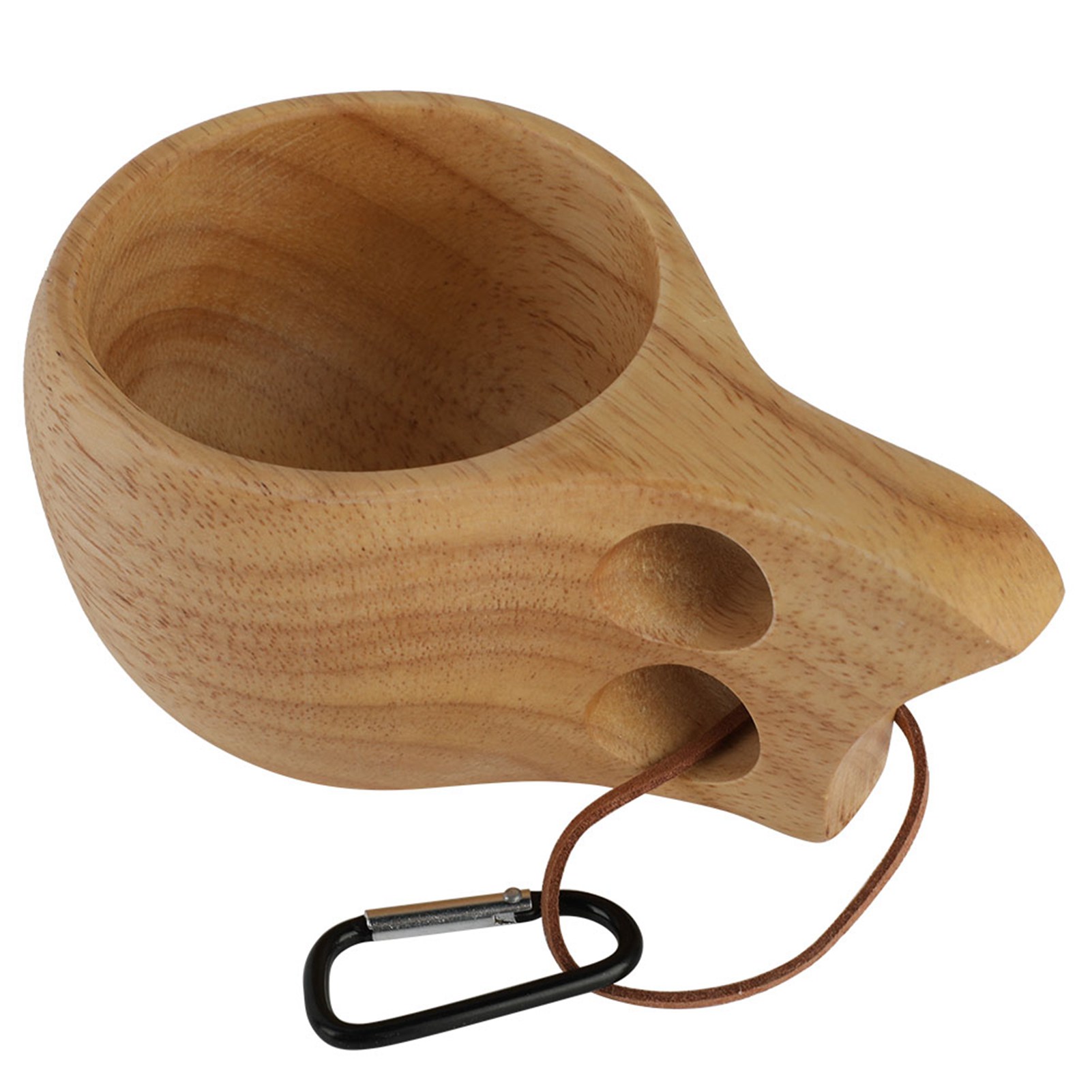 Doppellochbecher Aus Gummibaumholz, Kuksa Kaffeebecher, Wasserbecher, Individueller Holzbecher
