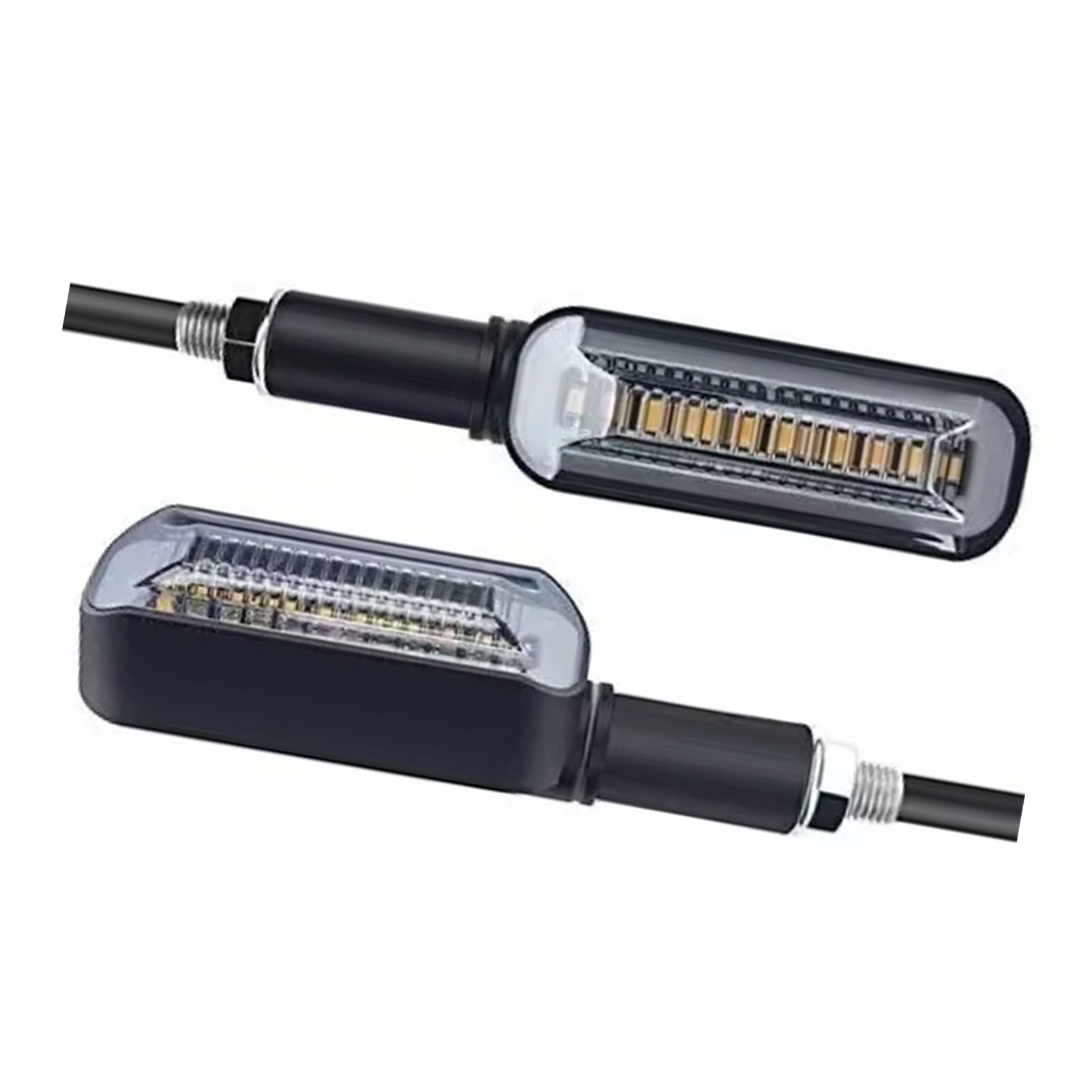 Lot De 2 Clignotants Led Pour Moto, Alimentation 12 V Cc, Clignotants Latéraux, Feux Stop, Éclairage Rouge Et Jaune, Étanchéité Ipx6