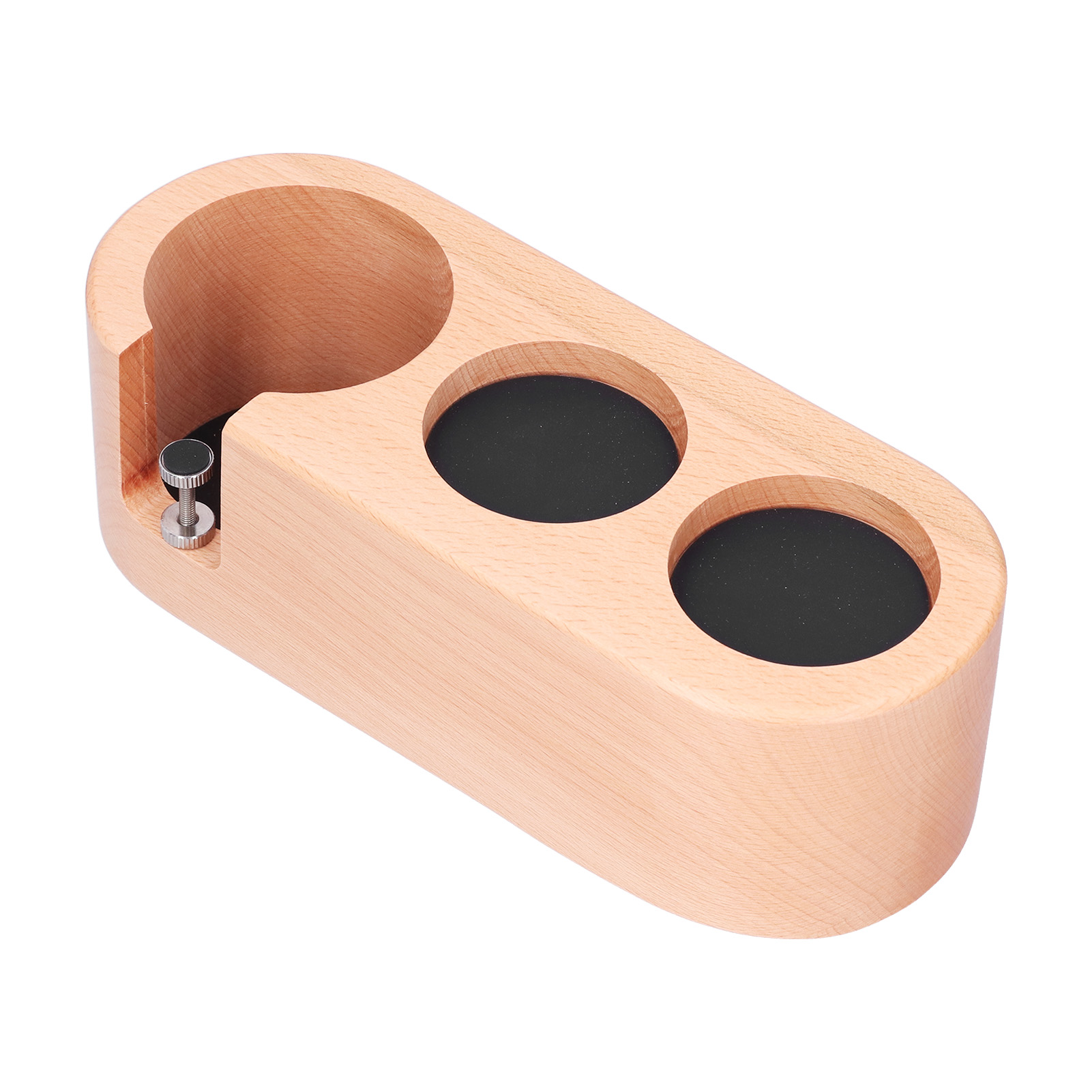 3-loch-kaffeefilterhalter, Tamperständer Aus Holz, Kaffeetamperstation Mit Rutschfester Matte