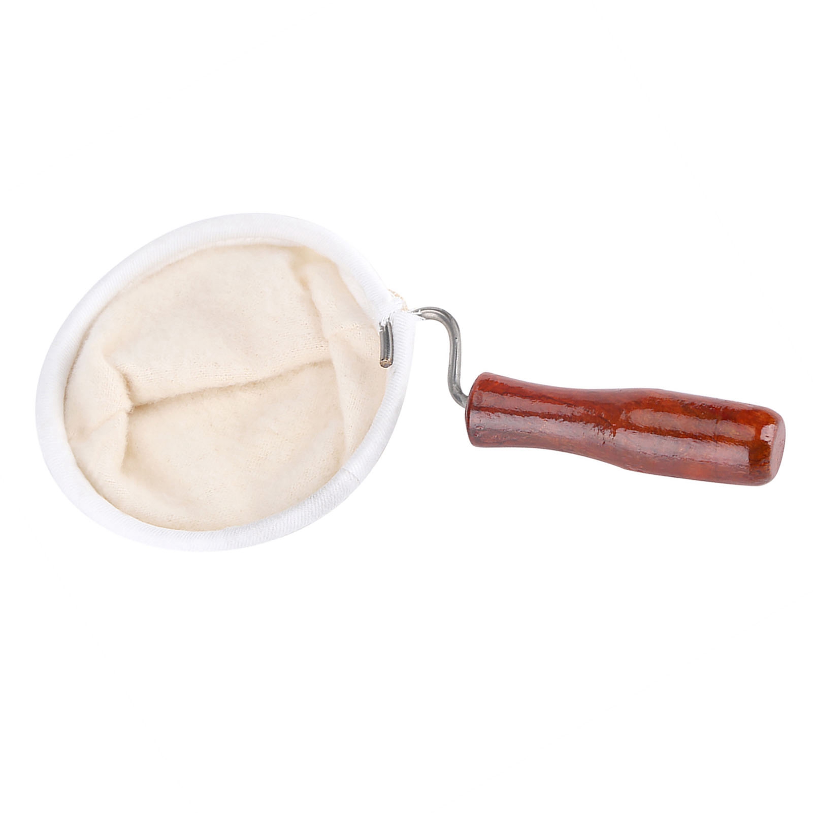 Wiederverwendbarer, Handgefertigter Kaffeefilter Aus Flanellstoff Mit Holzgriff (groß)