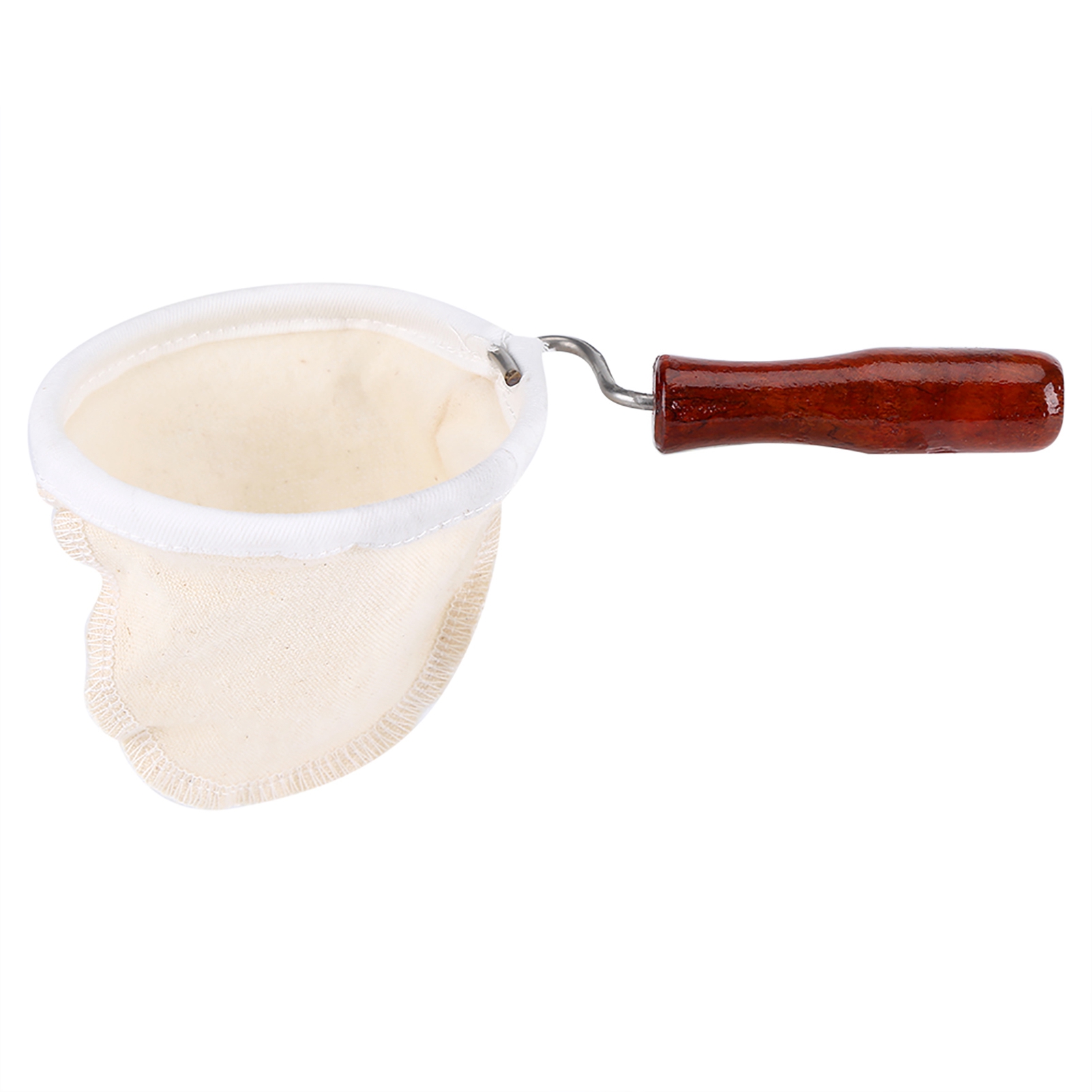 Wiederverwendbarer, Handgefertigter Kaffeefilter Aus Flanellstoff Mit Holzgriff (klein)