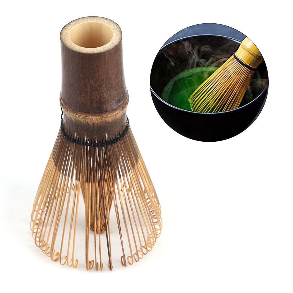 80-zinkiger Matcha-besen Aus Natürlichem Bambus, Chasen, Grüntee-pulverpinsel