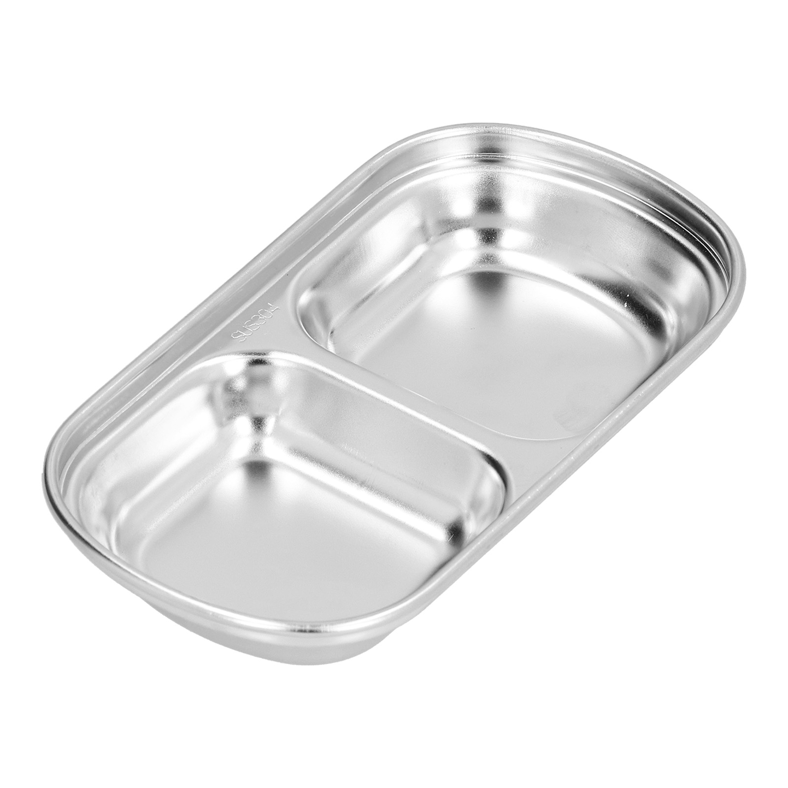 Würzschale Aus Edelstahl, Dickflüssige Hot-pot-sauce, Unterteiltes Fach, Snackschale Für Die Kantine, 2 Fächer