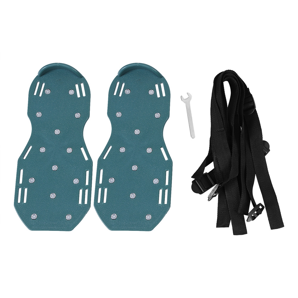 Paar Rasenlüfter-sandalen, Bodenlockerungs-lüfterschuhe Mit Spikes, Gartengerät (3 Riemen)