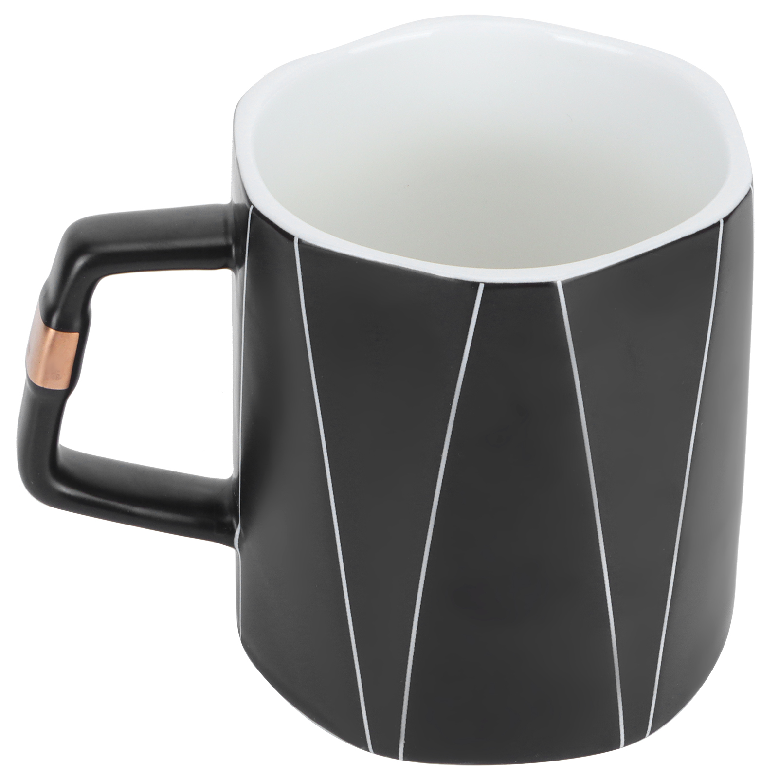 Originality Mug Achteckige Büro-kaffeetasse Keramikbecher Mit Löffeldeckel Geschenk Für Freunde Typ D