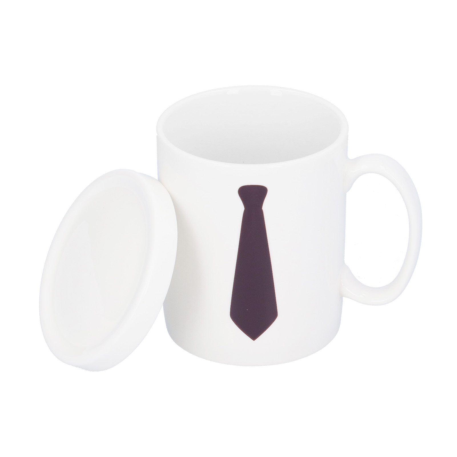 Farbwechselnder Becher Mit Krawattenmuster, Thermosensitiver Kaffeebecher Mit Deckel Für Zuhause Und Büro