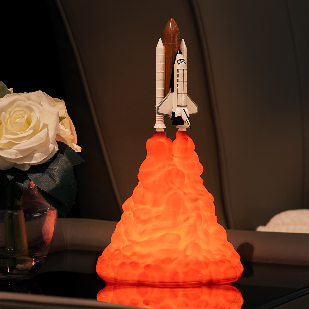 3d-gedruckte Space-shuttle-lampe, Usb-led-nachtlicht Für Kinder Und Babys, 110–220 V, 28 Cm, Typ A