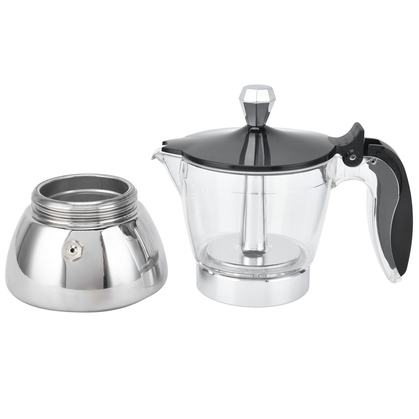 4-tassen-edelstahl-kaffeemaschine, Herdplatten-mokakanne, Kaffeemaschine, Küchenzubehör