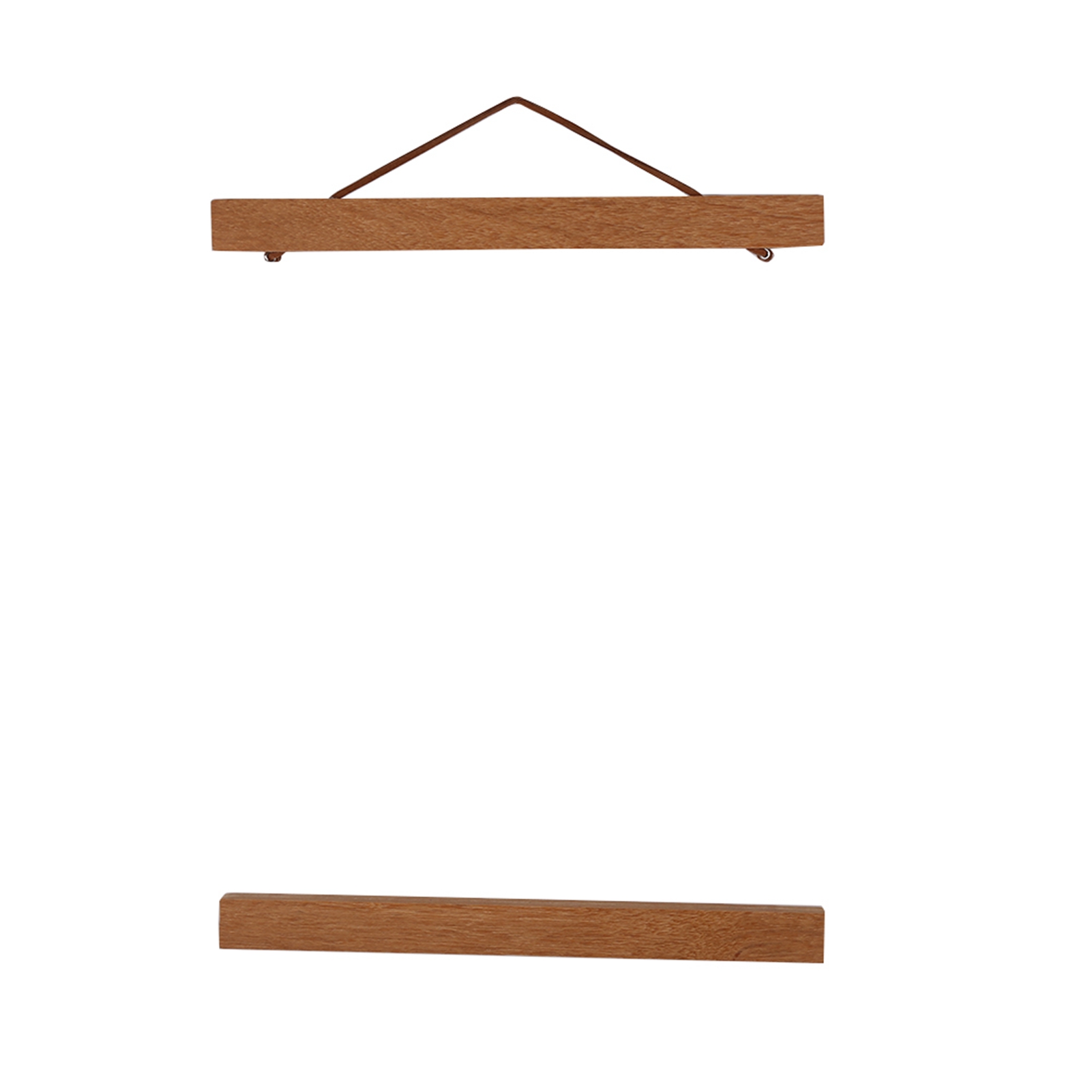 Moderner Magnetischer Bilderrahmen Aus Sägemehl, Diy-posterrahmen, Bildrollenaufhänger, Teakholz, 21 Cm