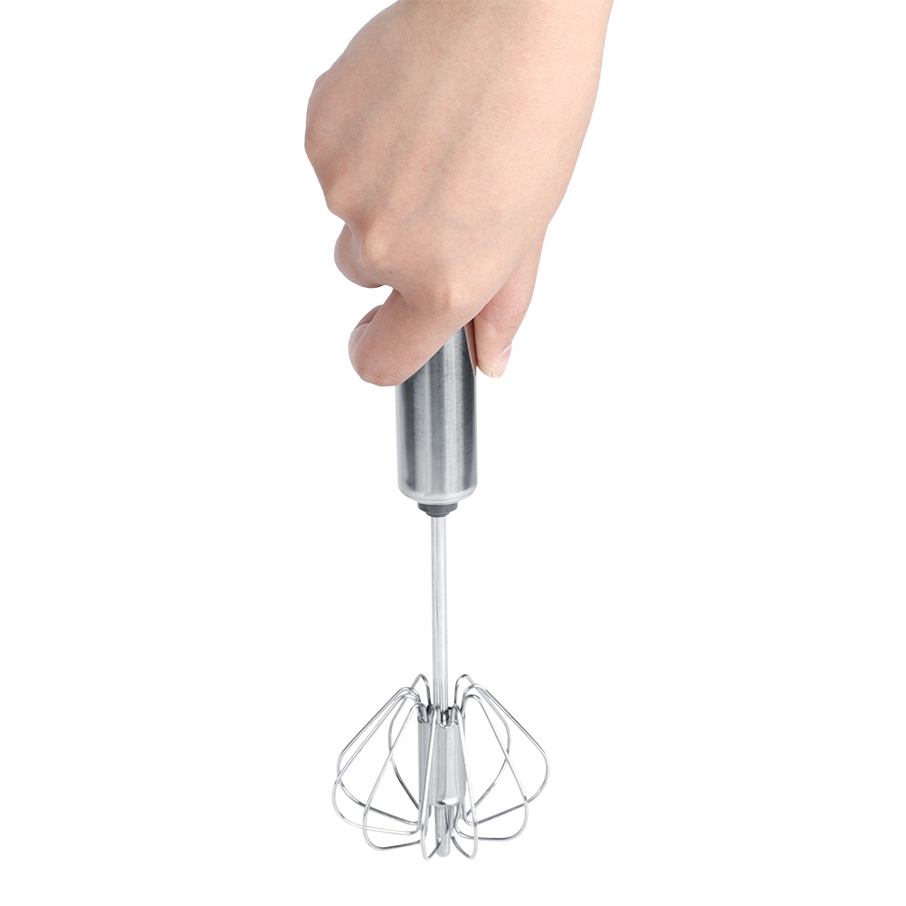 Halbautomatischer Eierquirl/sahnemixer Aus Edelstahl Für Den Haushalt, 34 X 7 Cm