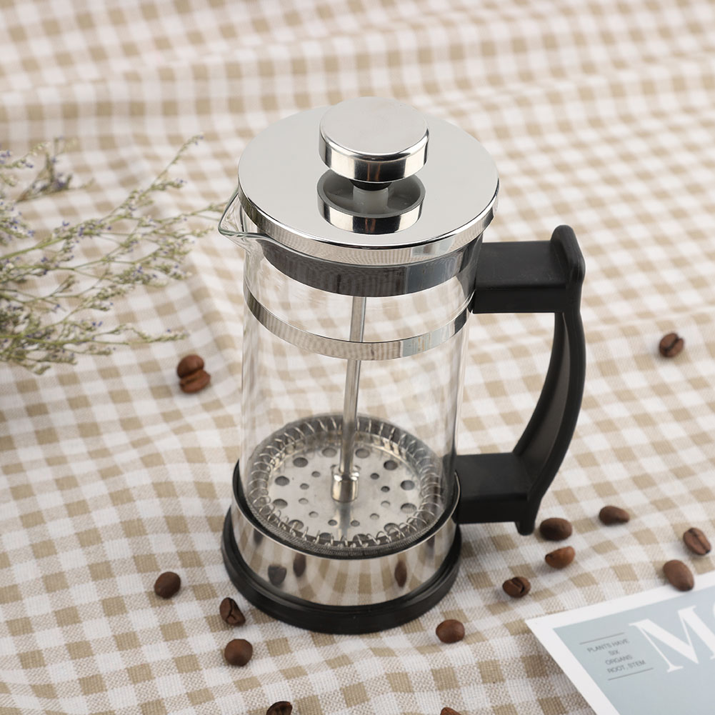 Kaffeekanne Aus Edelstahl Und Glas, French-press-filterkanne, Teebereiter Für Den Haushalt