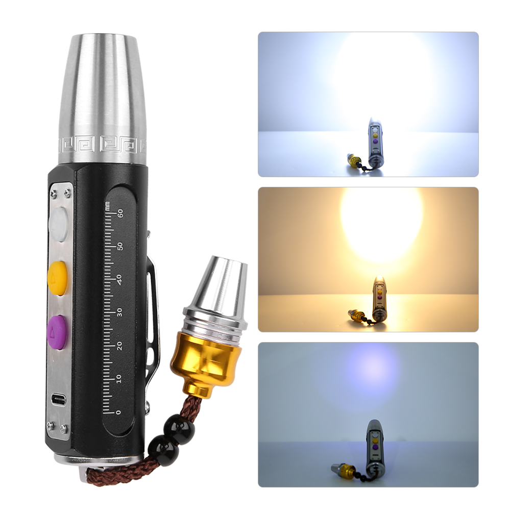 Tragbare 3-led-taschenlampe Für Experten In Jade-design, Usb-aufladbar, Zur Schmuck- Und Edelsteinbestimmung