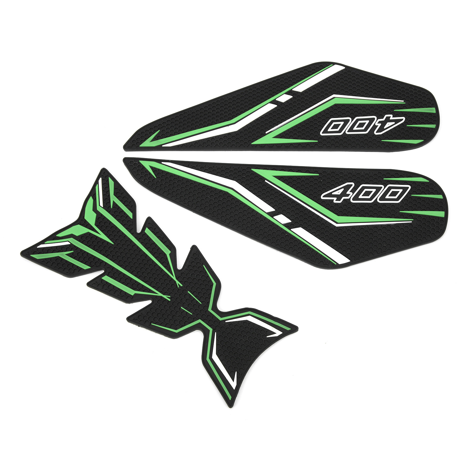 3-teiliges Set Tankaufkleber Mit Anti-rutsch-schutzpads Passend Für Kawasaki Z400 Ninja 400, Grün