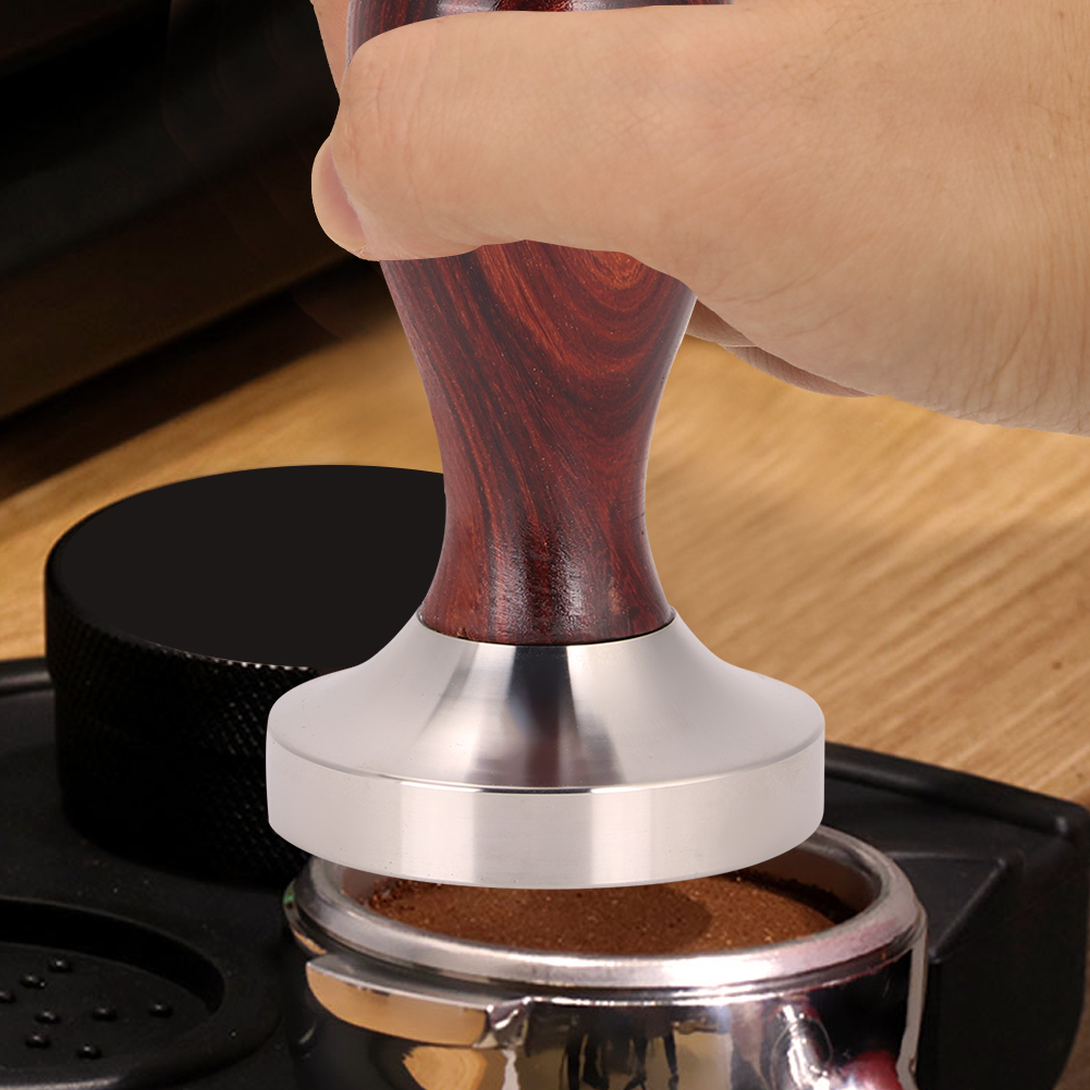 58 Mm Kaffeestampfer Aus Edelstahl Mit Flacher Basis – Presswerkzeug Für Kaffeepulver, Ideal Für Cafés