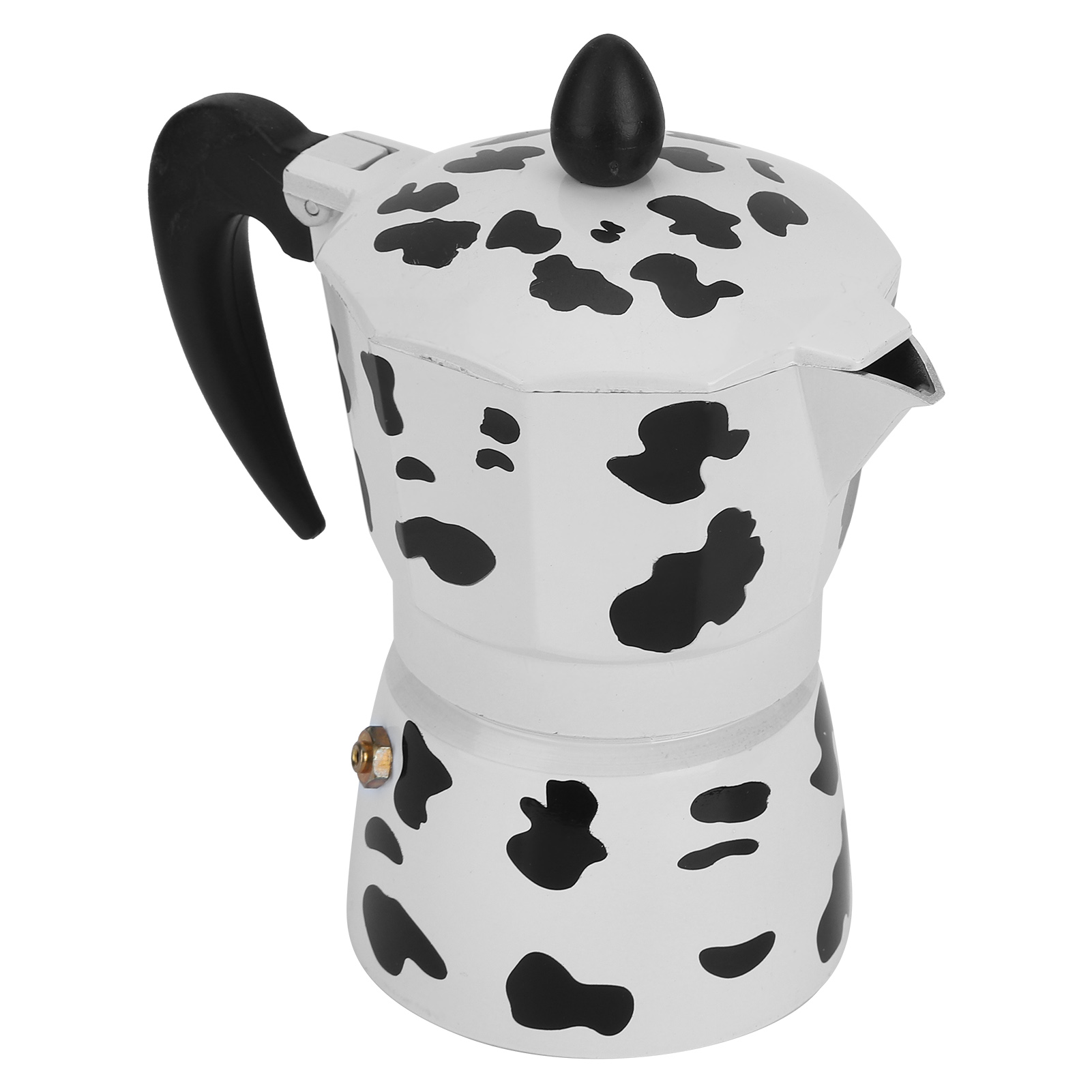 Aluminium-kaffeekanne, Wasserkocher, Espressokanne Für Zuhause, Café, Milch, Kuhfarbe, 3 Tassen, 150 Ml