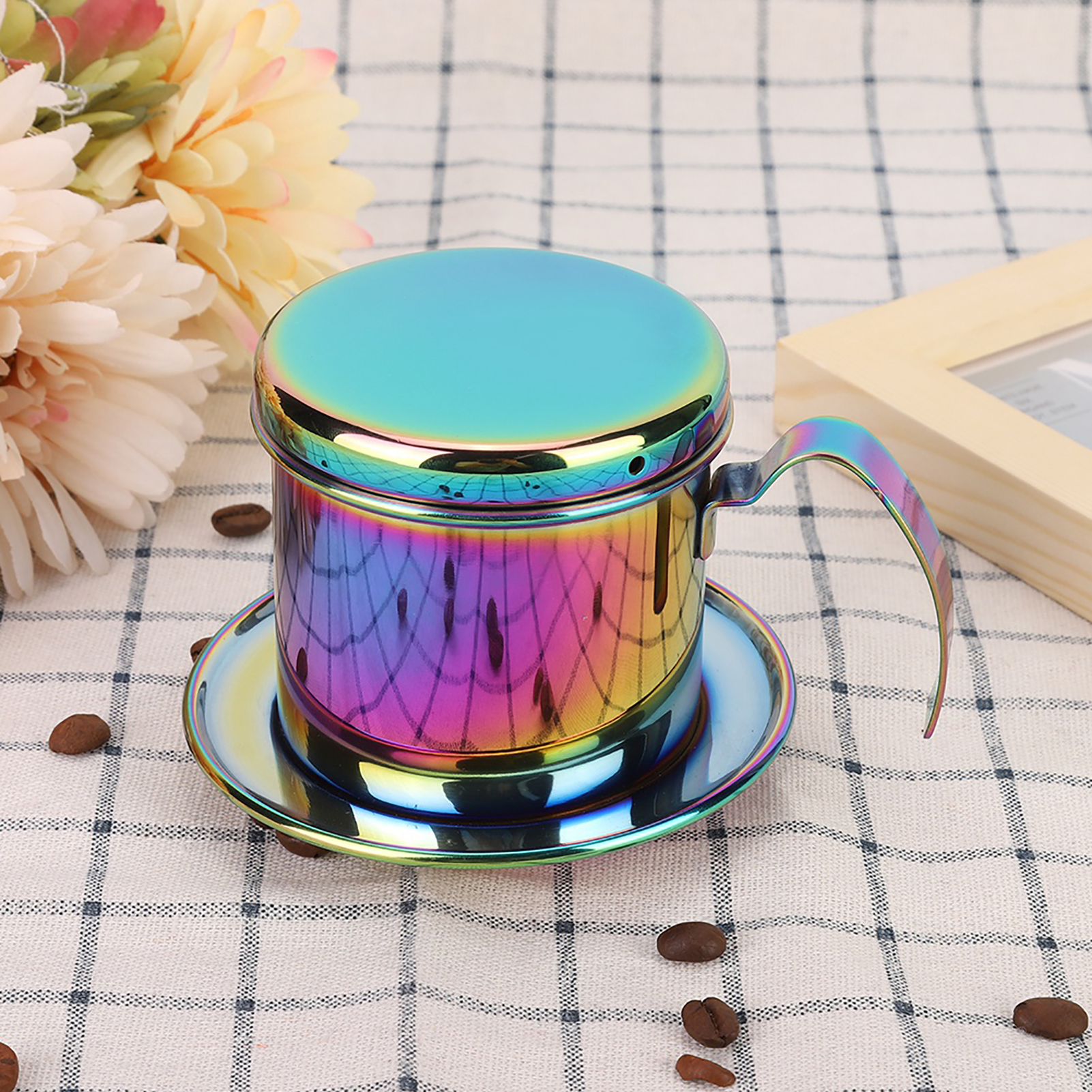 Tragbarer Kaffeefilter Aus Edelstahl Für Den Haushalt, Wiederverwendbarer Filter, Kaffeebereiter