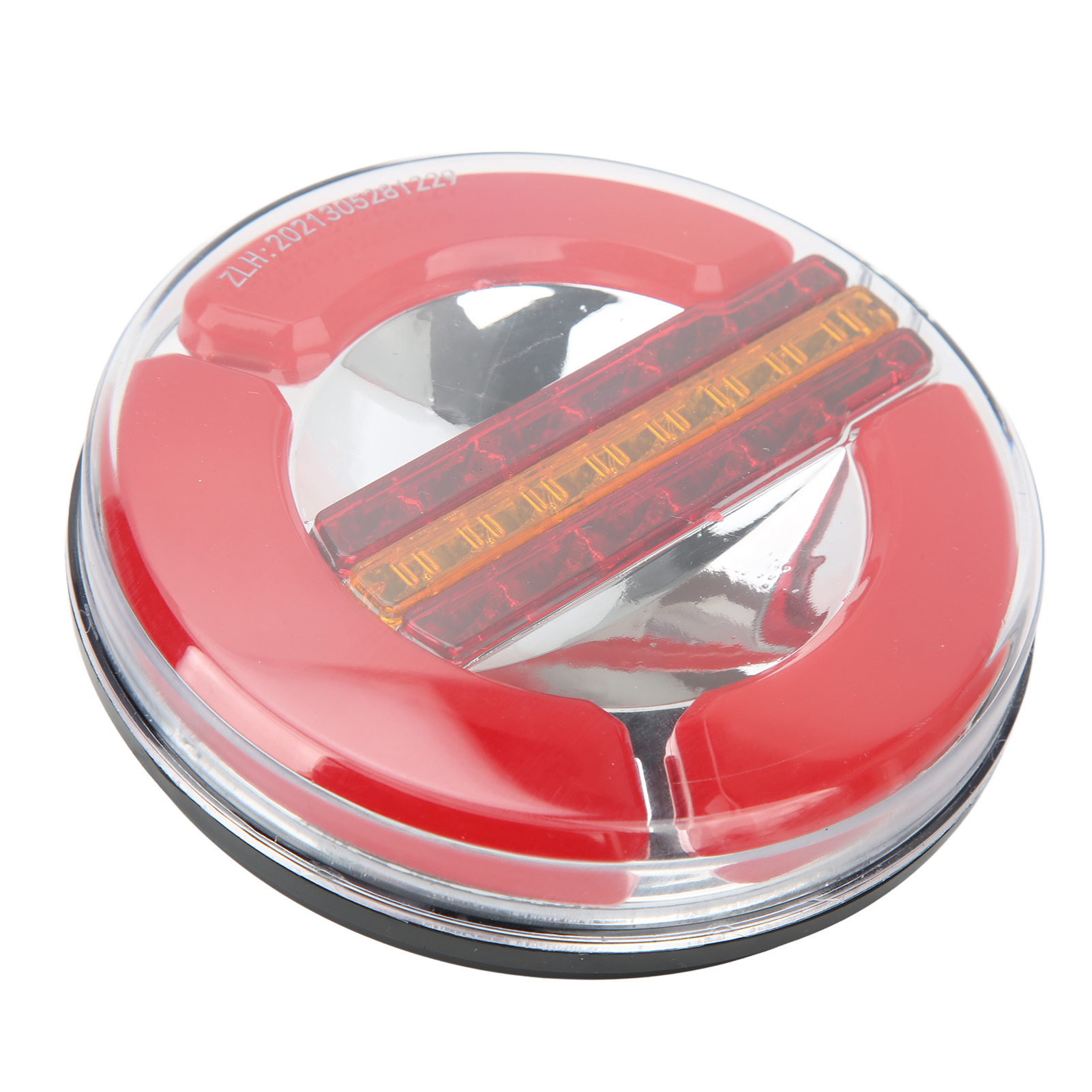 Feu Arrière De Remorque À Led 12 À 24 V, Rond, Chromé, Étanche Ip67, 3000 K, Boîtier Rouge Transparent, Pour Camion, Bateau Ou Yacht