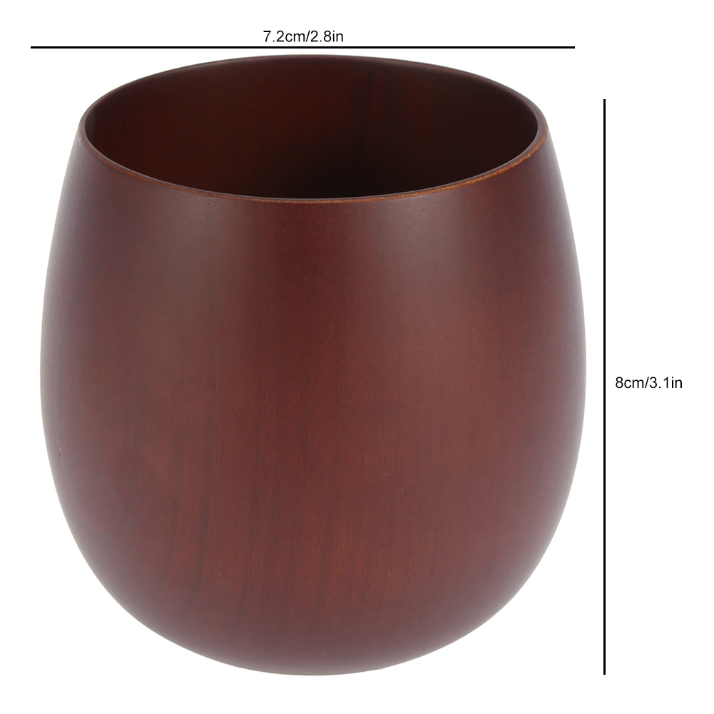 Traditionelle, Natürliche Kaffeetasse Aus Holz, Geformt Wie Schlamm, Mit Großem Bauch