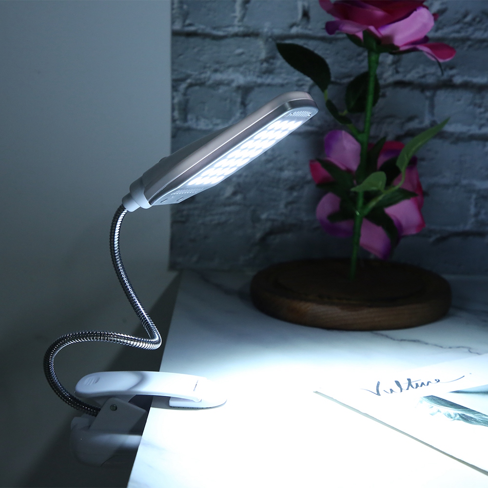 28 Helle Leds, 360° Drehbare Leselampe Mit Klemme Für Den Schreibtisch – Augenschutz
