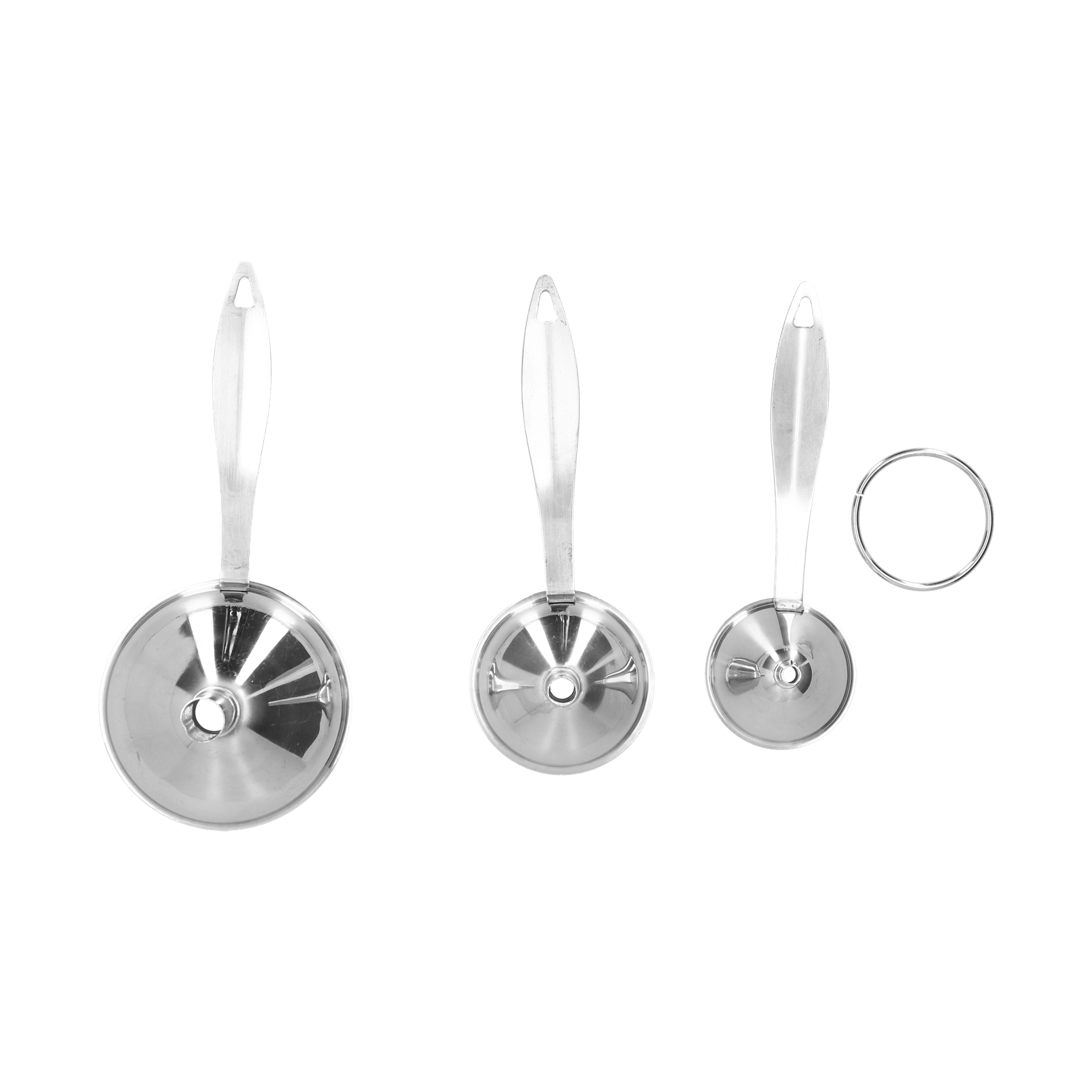 3-teiliges Set Mini-edelstahltrichter Zum Auffangen Von Öl, Essig, Wein, Gewürzen Und Soßen – Auch Bei Auslaufendem Öl Im Haushalt.
